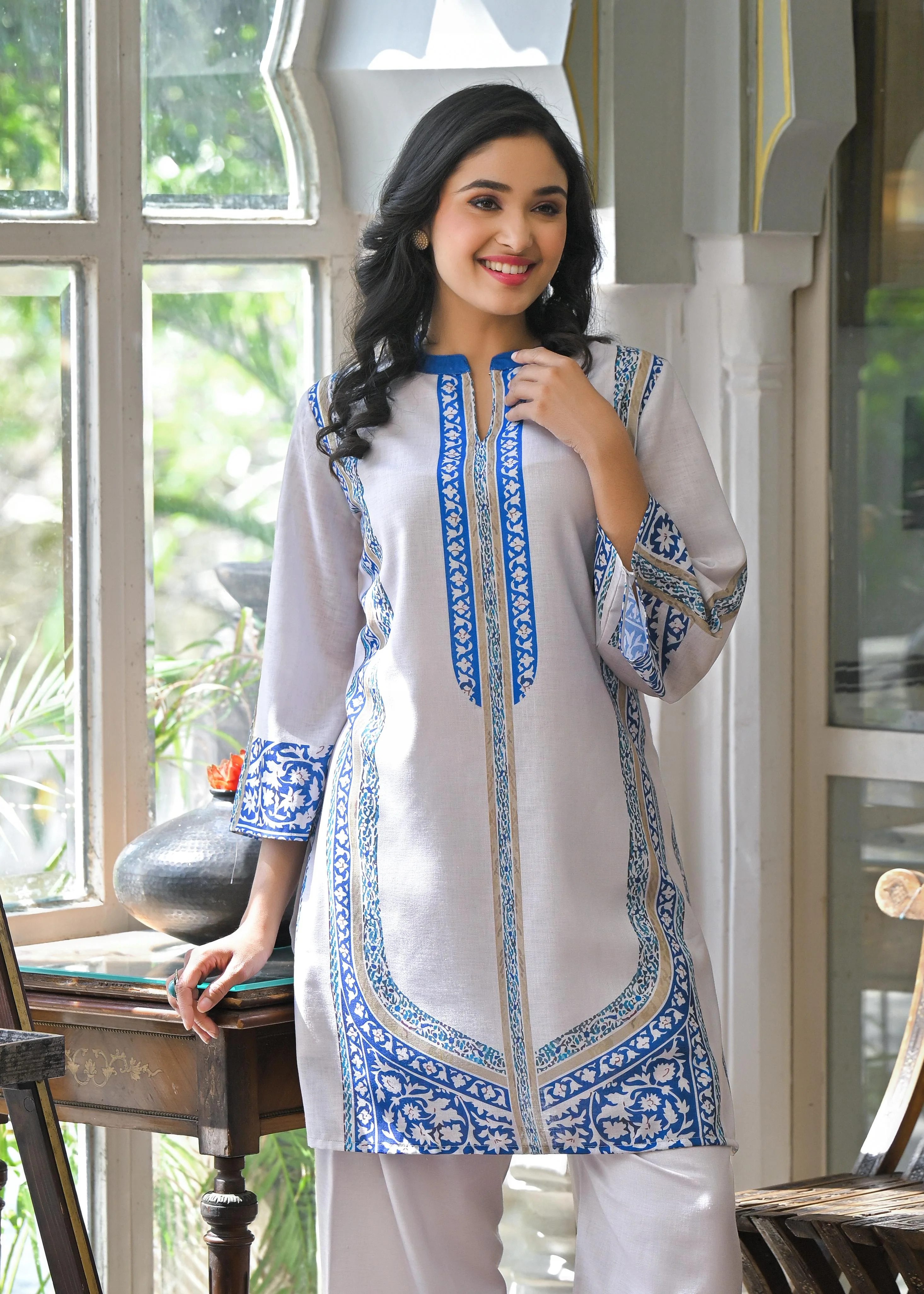 Vastramaya Cloud Printed Cotton co-ord set - Image 2