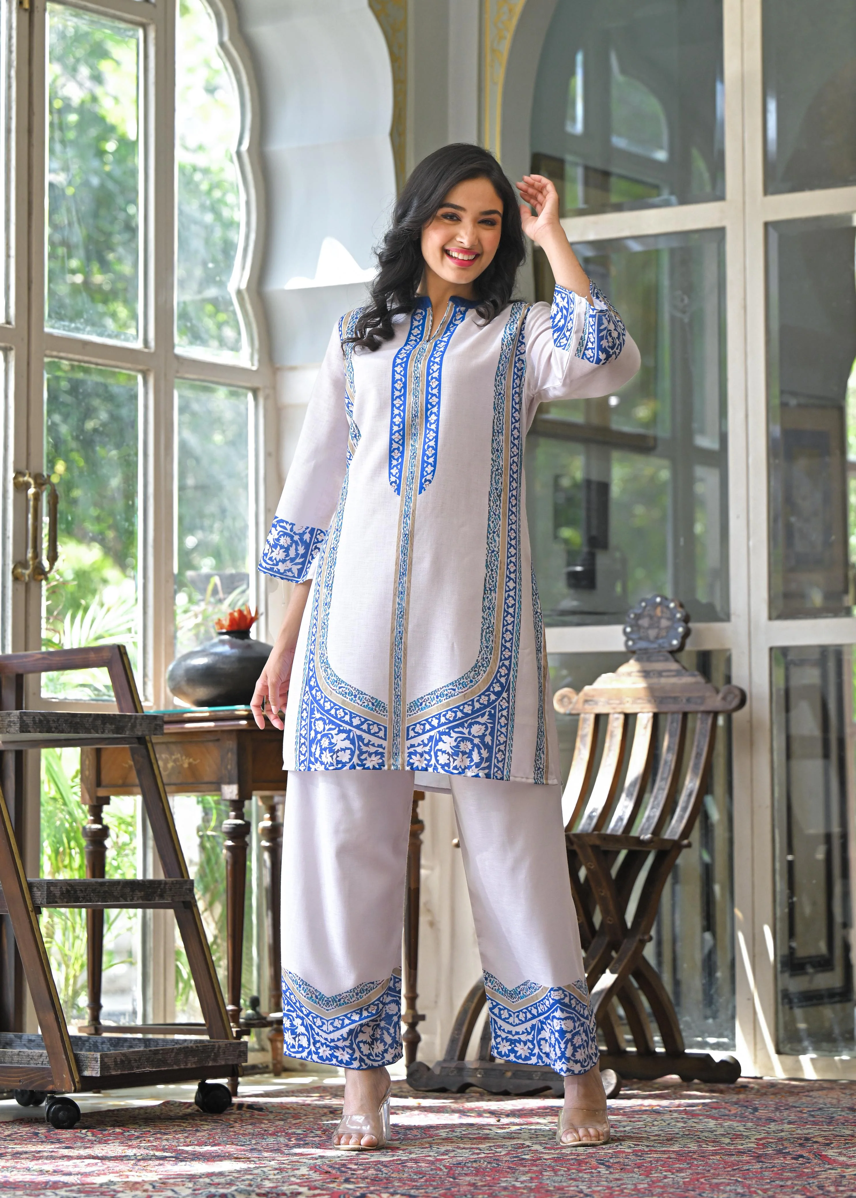 Vastramaya Cloud Printed Cotton co-ord set - Image 3