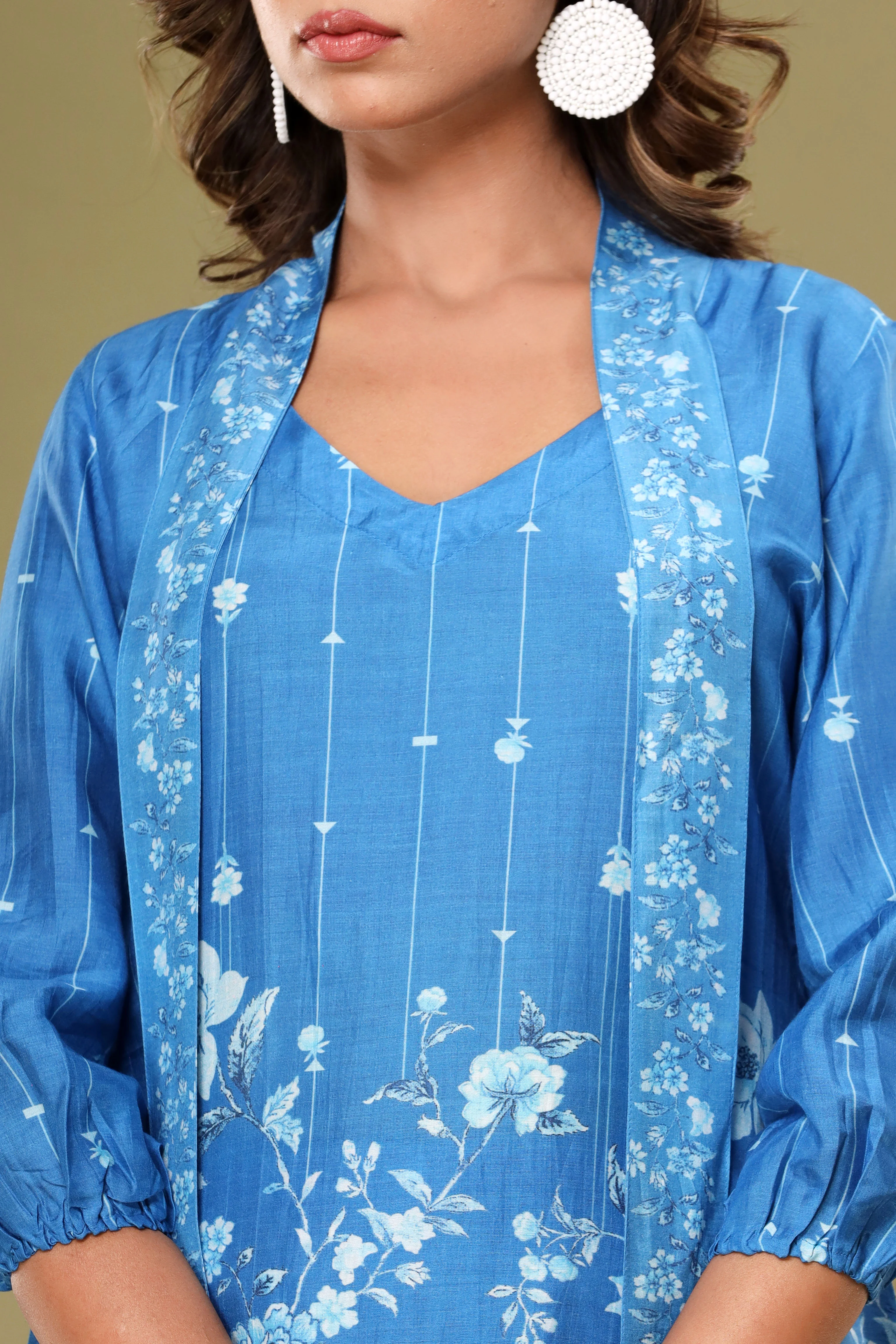 Roshni Indigo Muslin Co-ord Set - Image 2