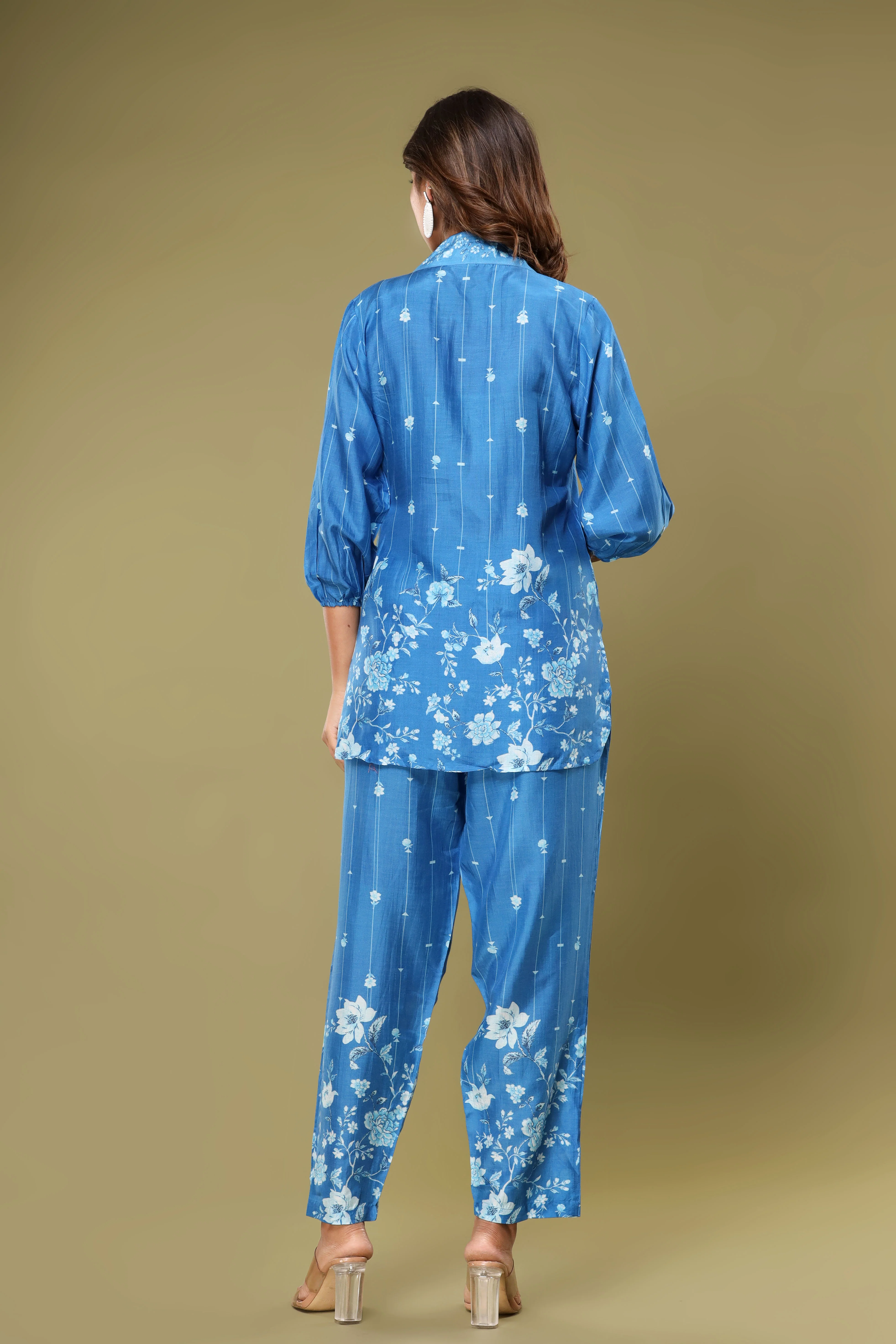 Roshni Indigo Muslin Co-ord Set - Image 3