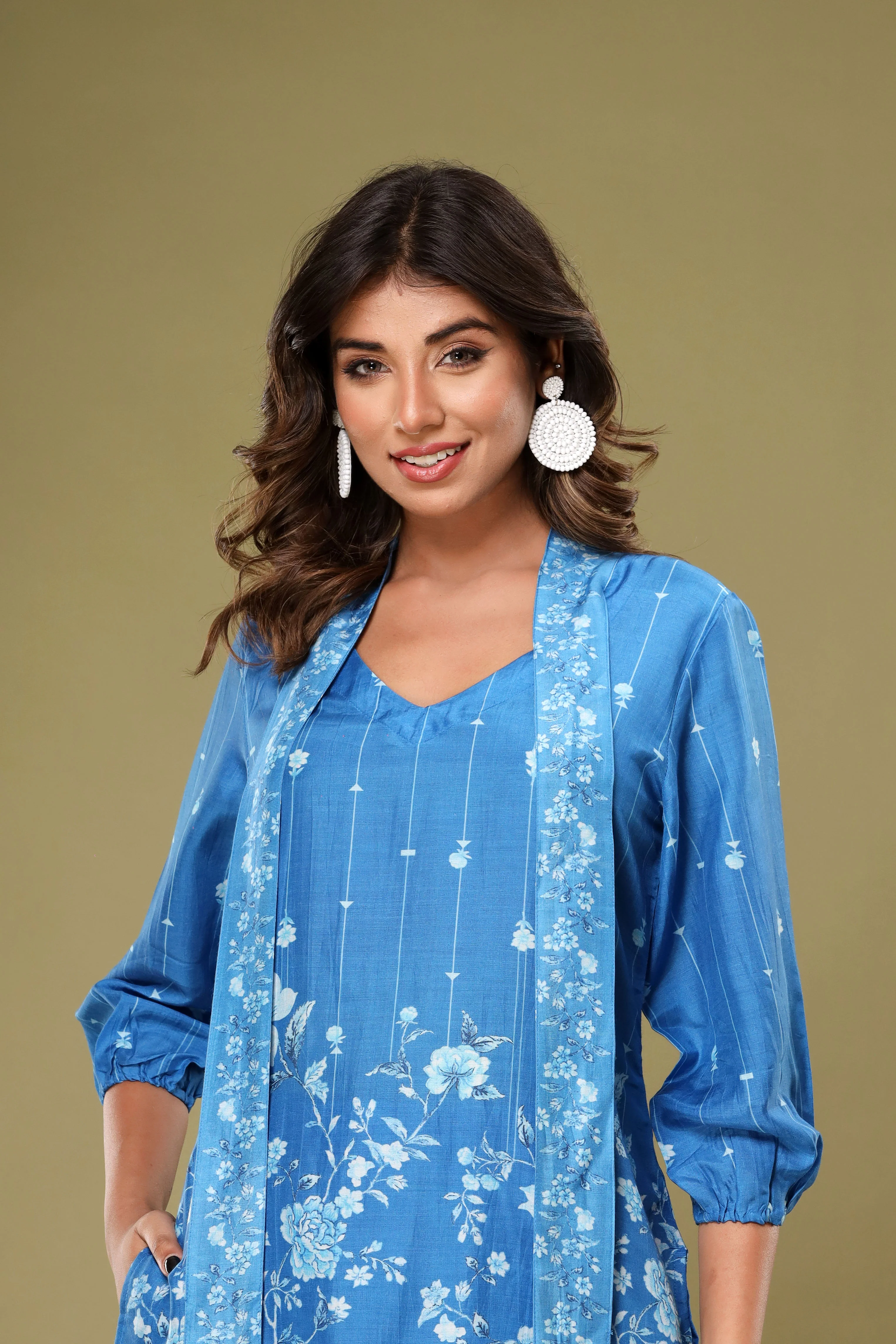 Roshni Indigo Muslin Co-ord Set - Image 6