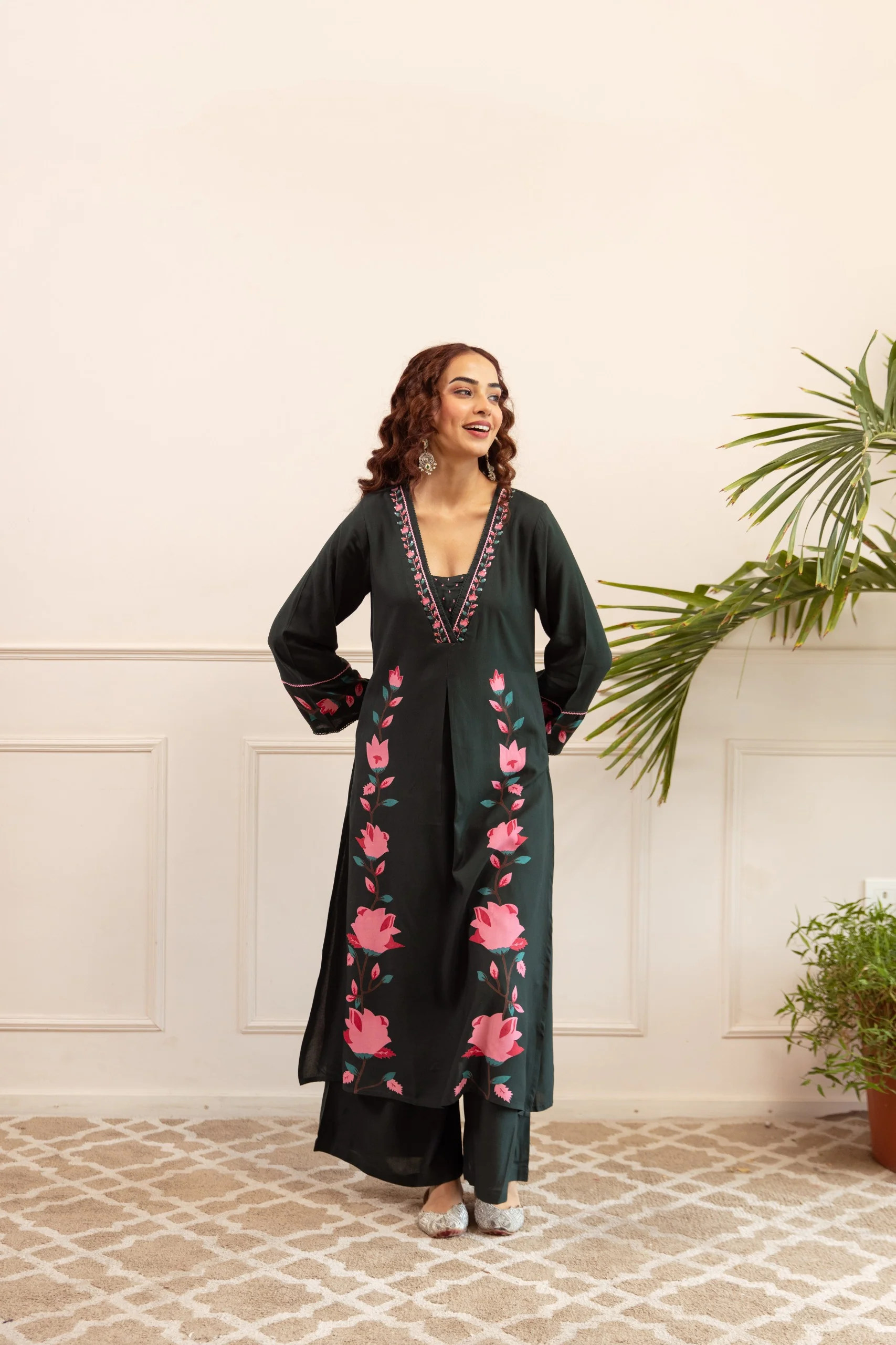 Sonpal Emerald printed kurta pant set - Image 3
