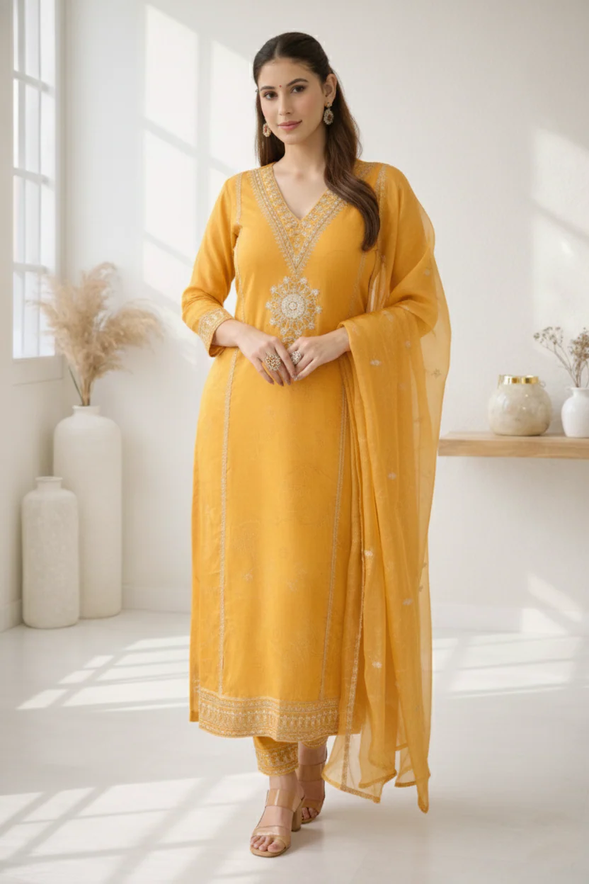 Palash sunshine full work suit set - Image 2