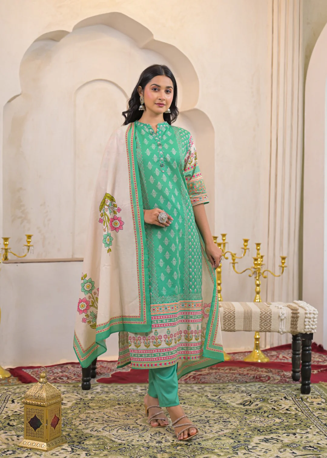 Shanti Sea Printed Cotton Suit Set - Image 3
