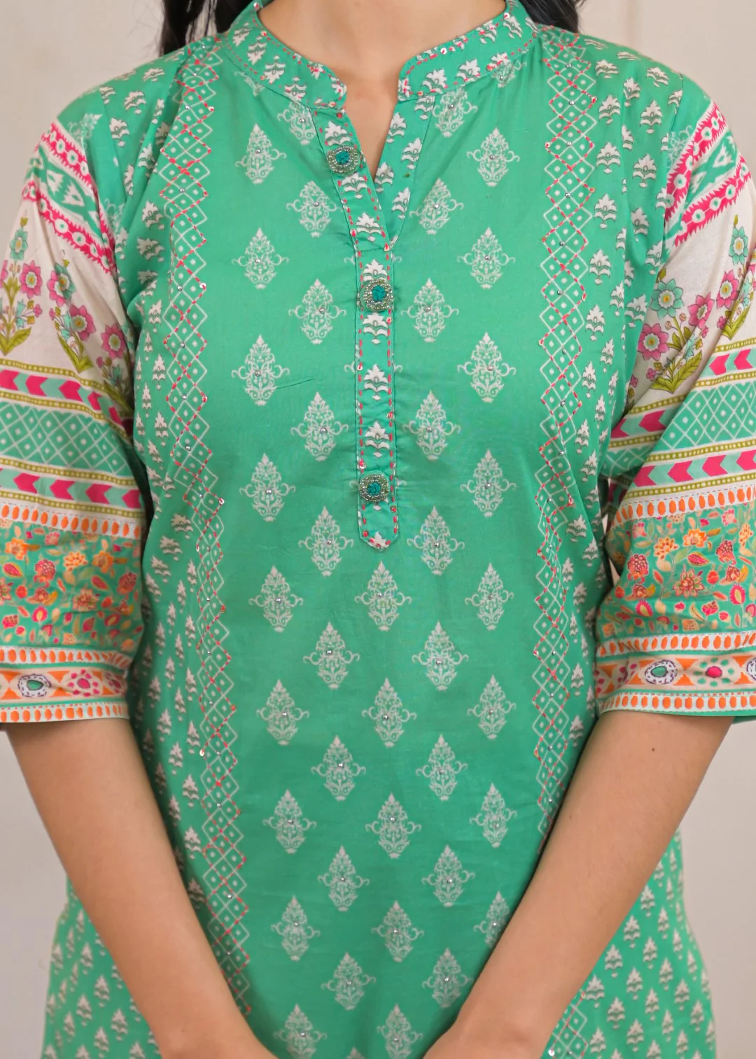Shanti Sea Printed Cotton Suit Set - Image 4