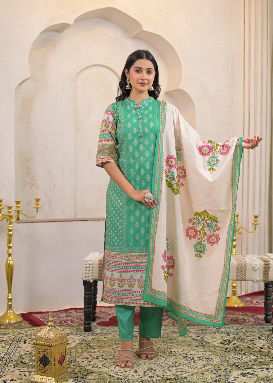 Shanti Sea Printed Cotton Suit Set - Image 6