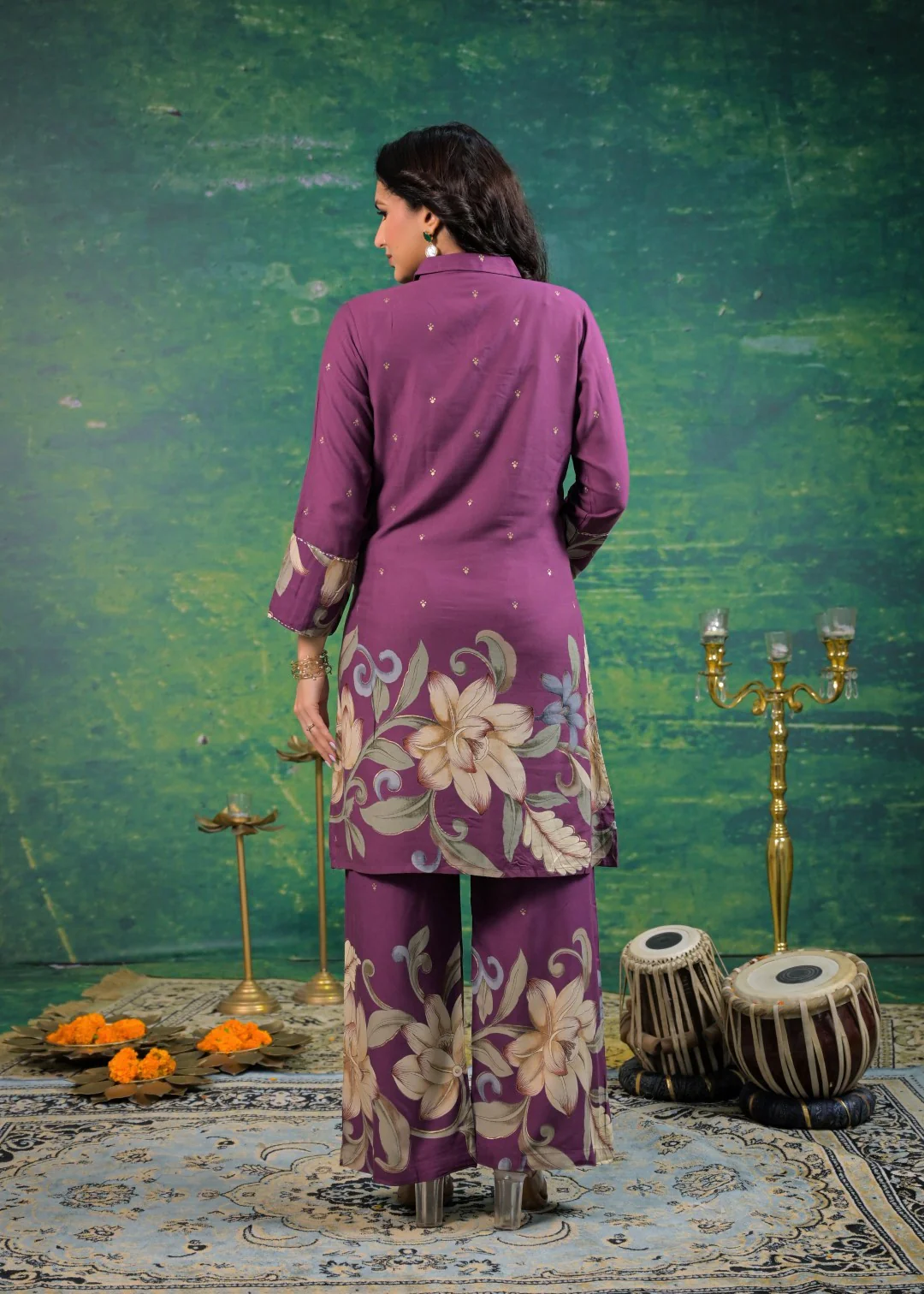 Shanti Mulberry Printed Cotton Co-ord Set - Image 3