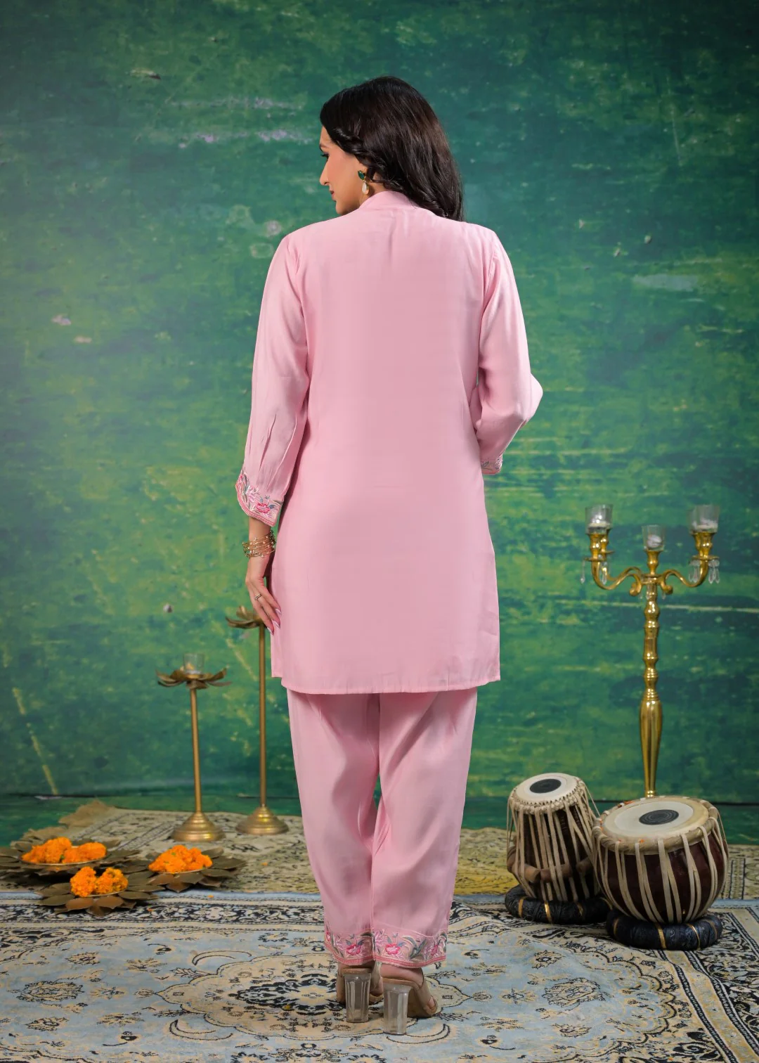 Pankhuri Rose Embroidered Co-ord Set - Image 3