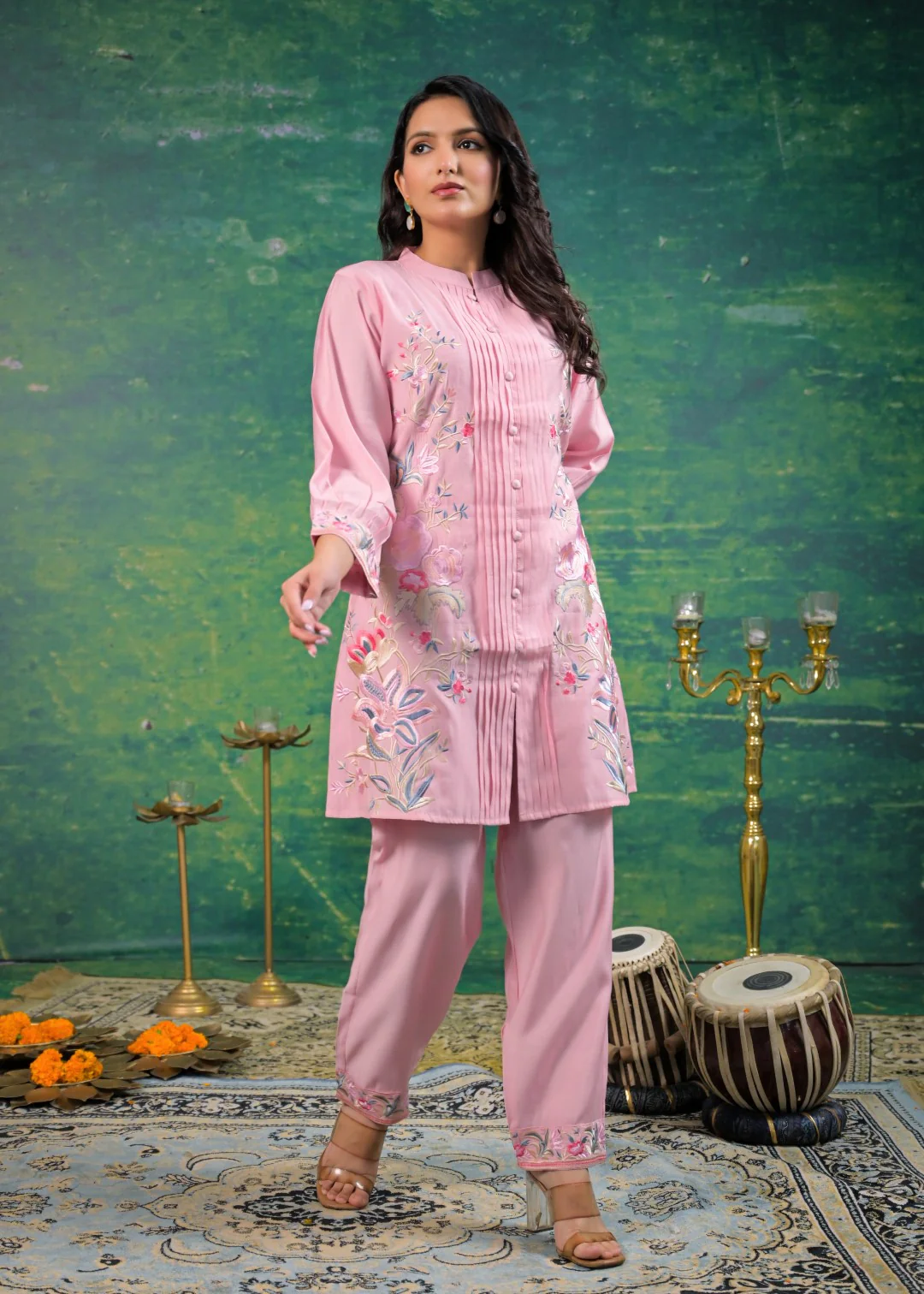 Pankhuri Rose Embroidered Co-ord Set - Image 5