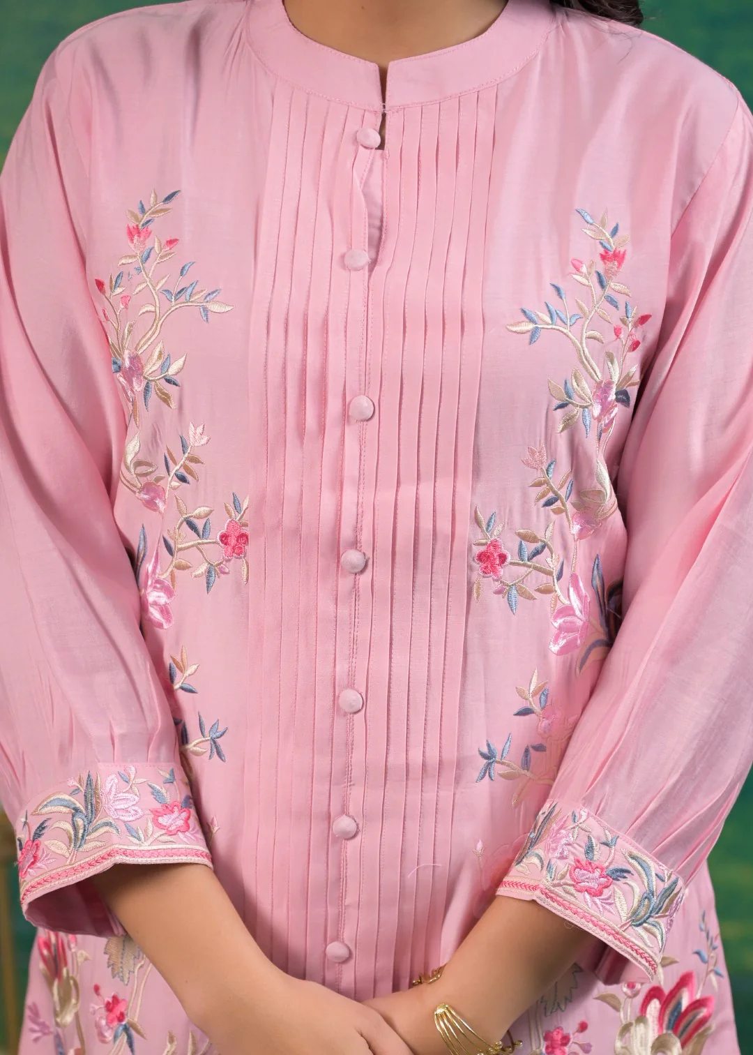 Pankhuri Rose Embroidered Co-ord Set - Image 6