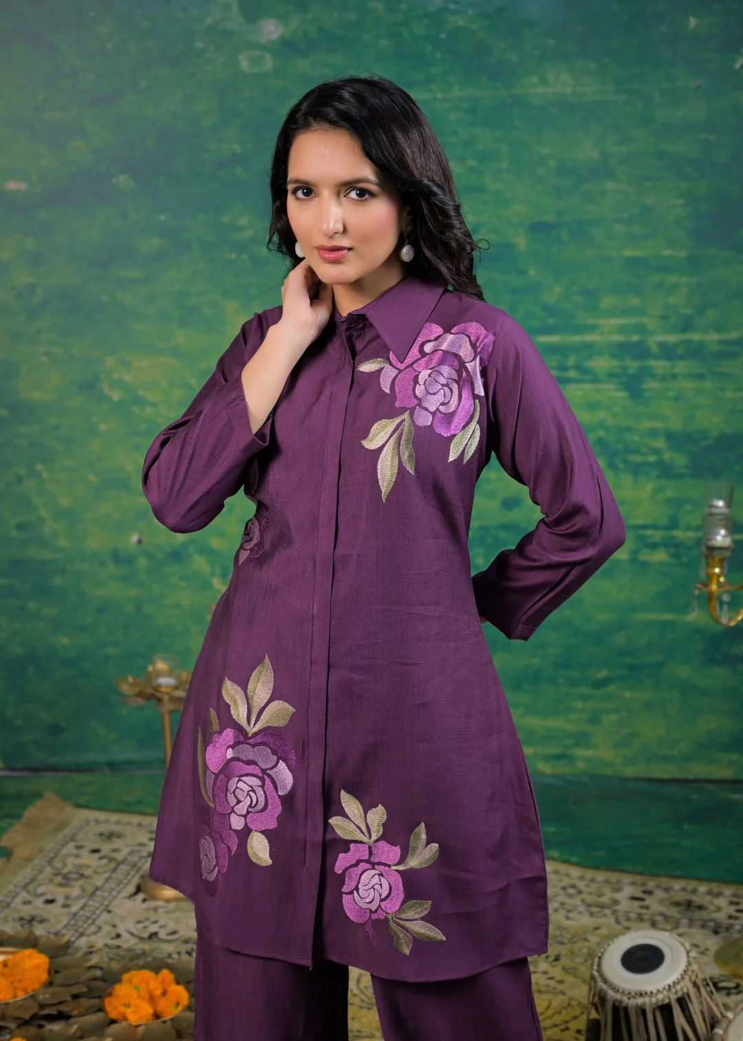 Shanti Voila Embroidered Co-ord Set - Image 2