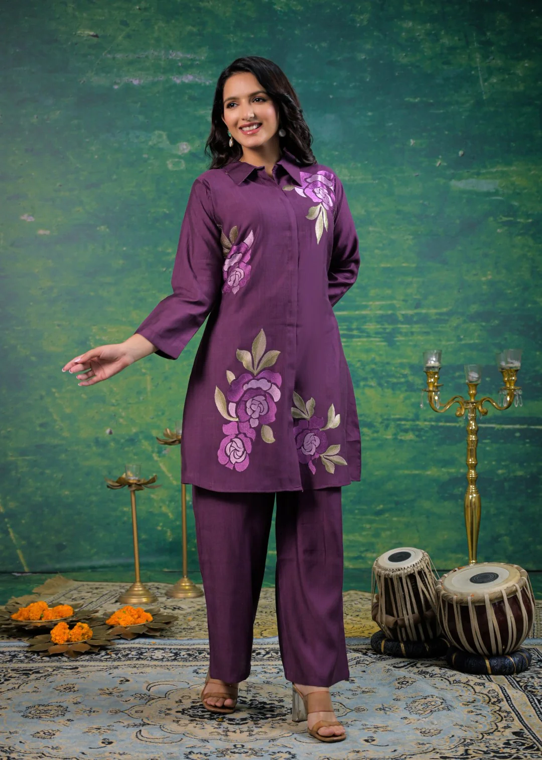 Shanti Voila Embroidered Co-ord Set - Image 4