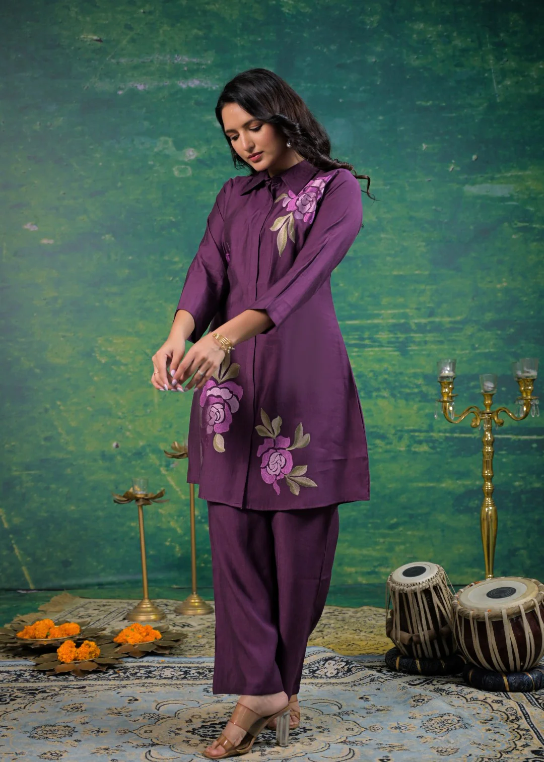 Shanti Voila Embroidered Co-ord Set - Image 5