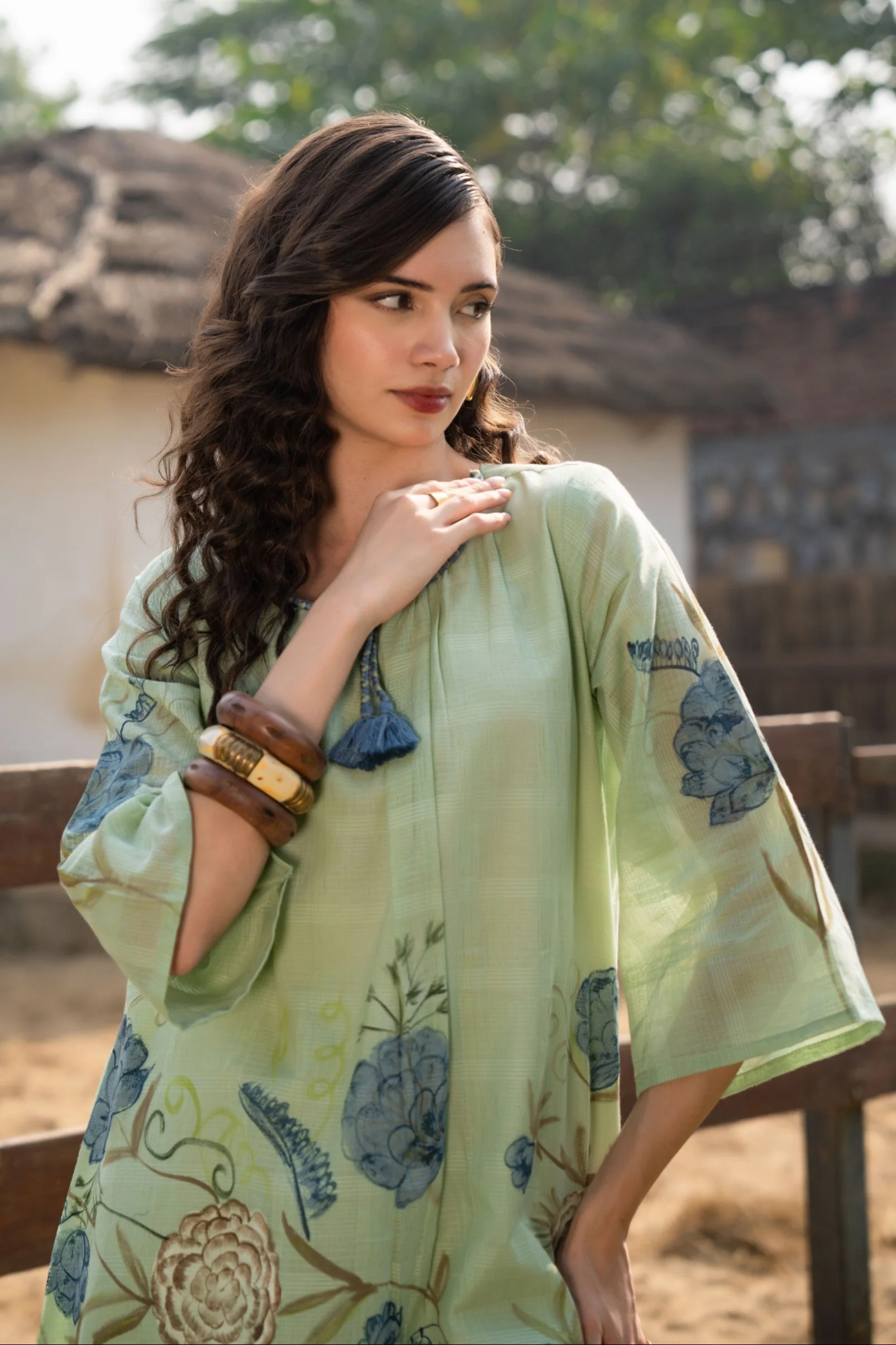 Tiara fern cotton kurta pant set - Image 2