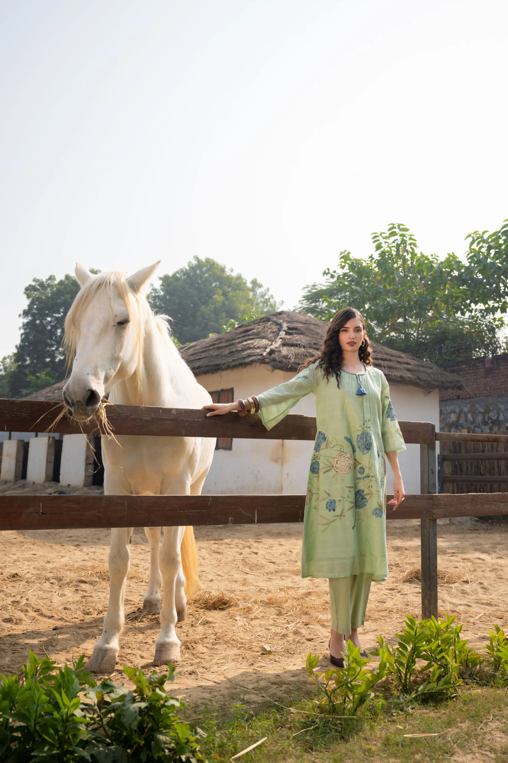 Tiara fern cotton kurta pant set - Image 4