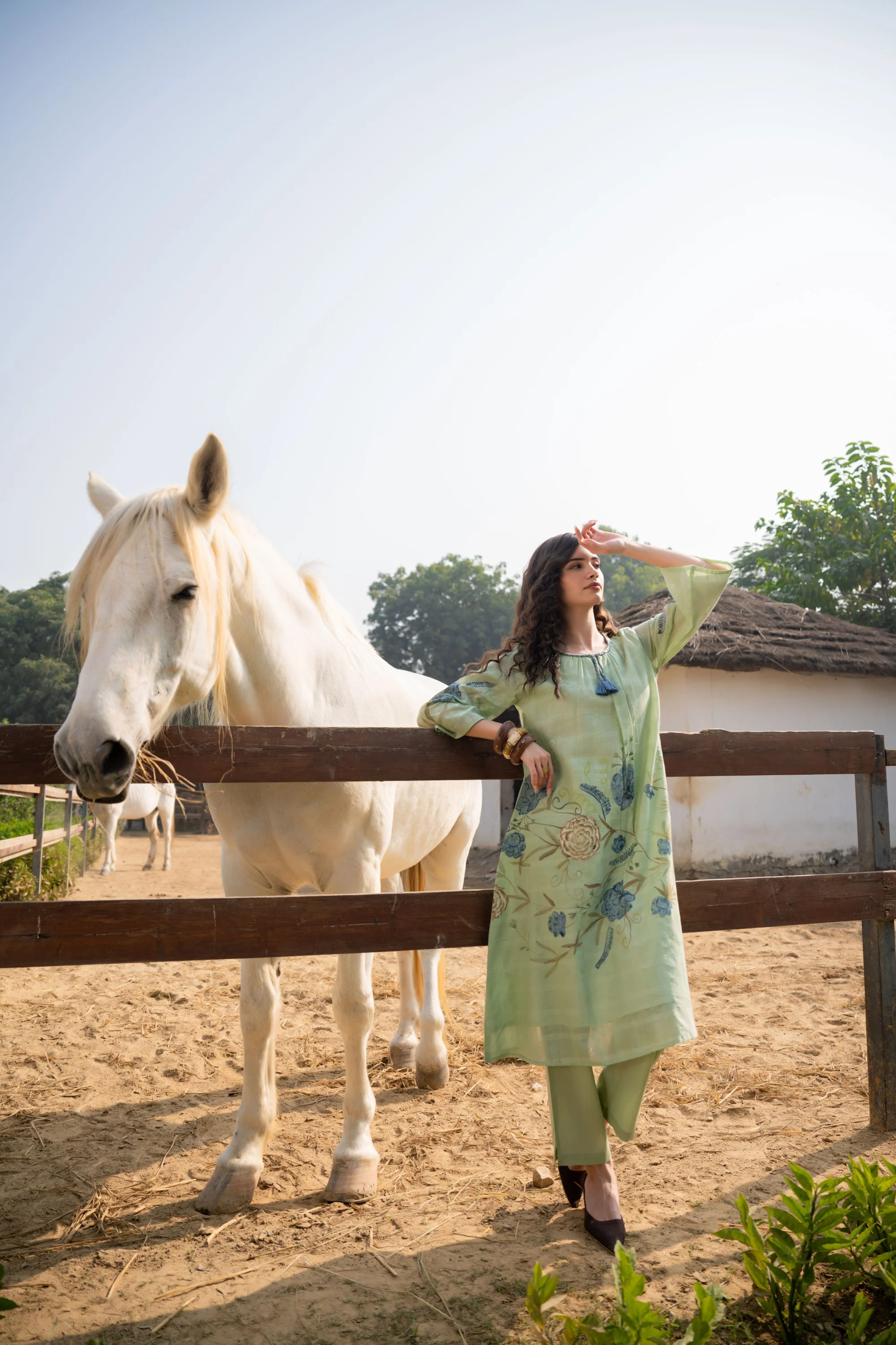 Tiara fern cotton kurta pant set - Image 5