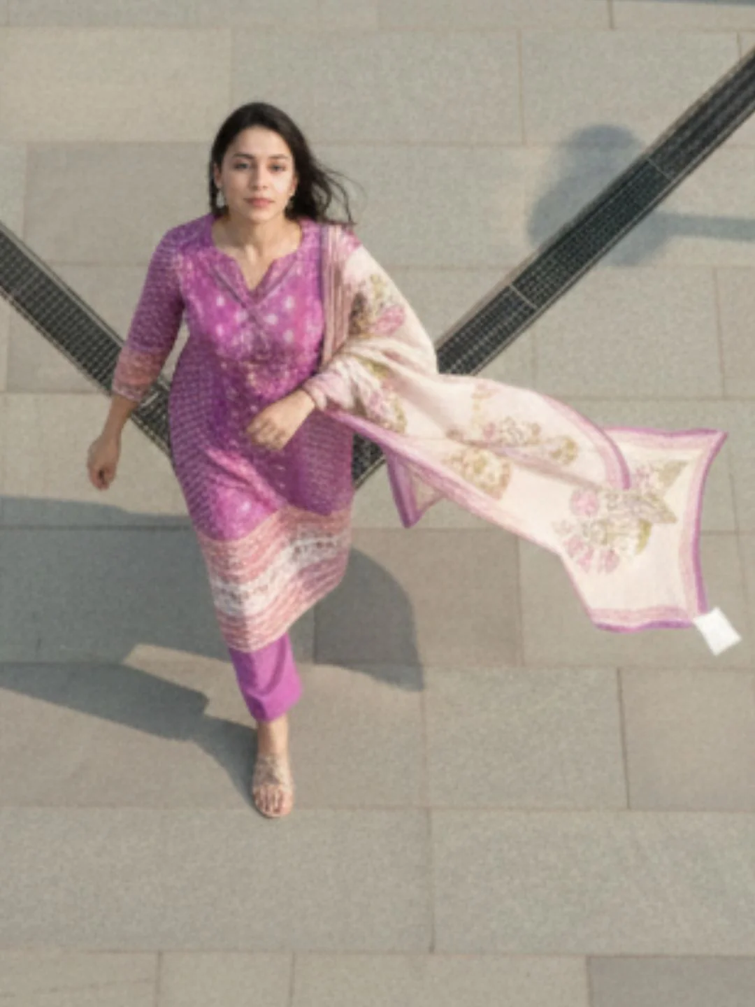 Shanti Orchid Printed Suit Set - Image 13