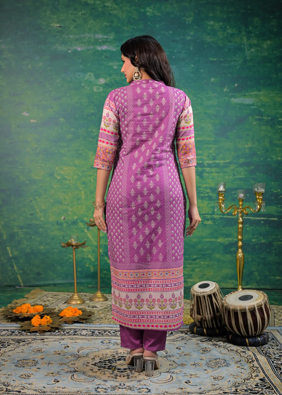 Shanti Orchid Printed Suit Set - Image 20