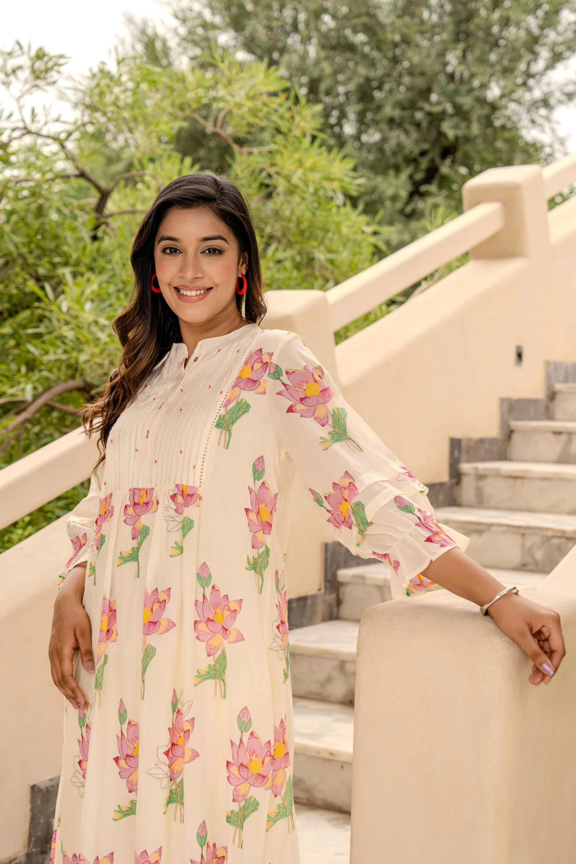 Kabool Lotus kurta pant set - Image 10