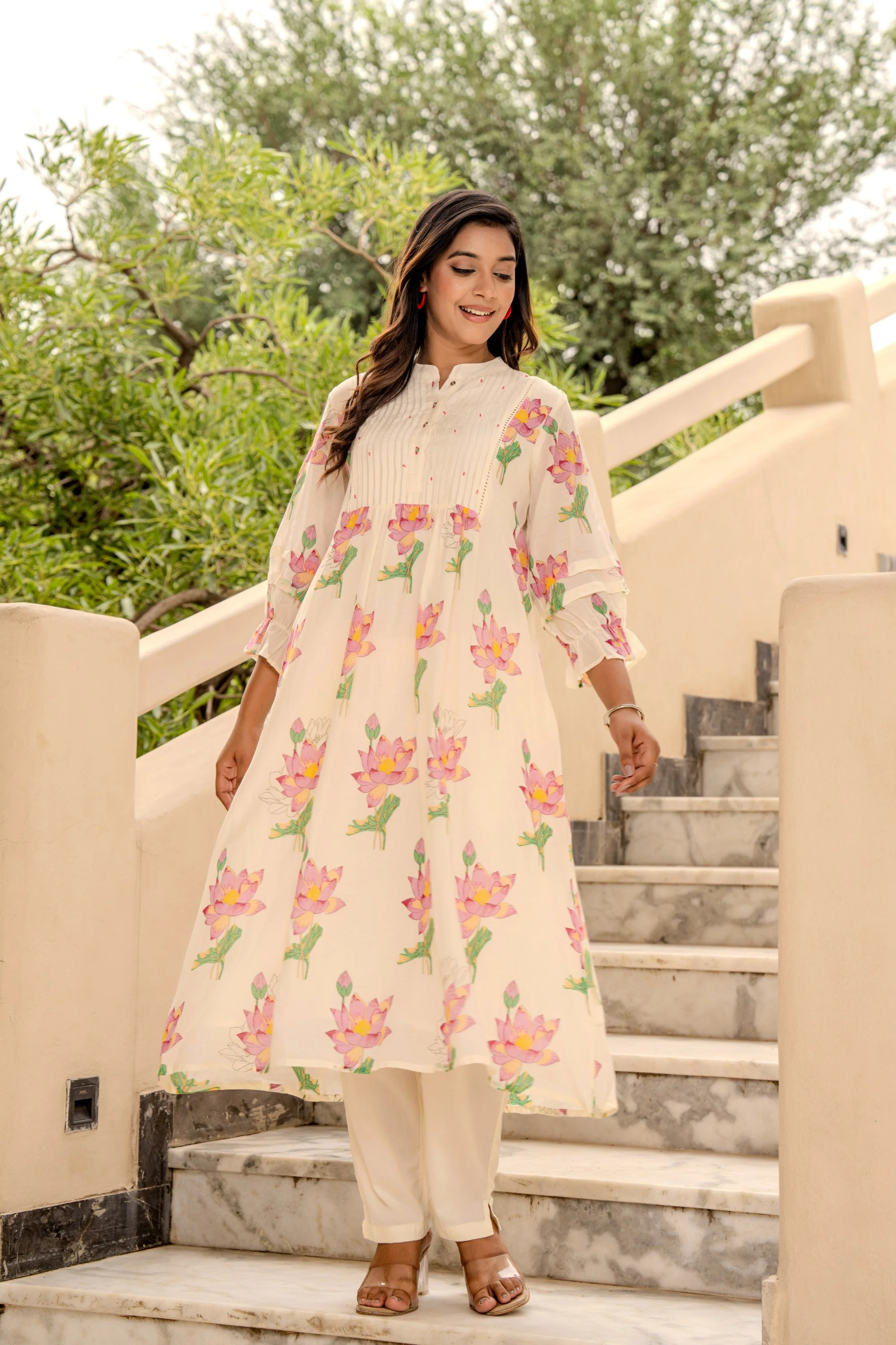 Kabool Lotus kurta pant set - Image 4