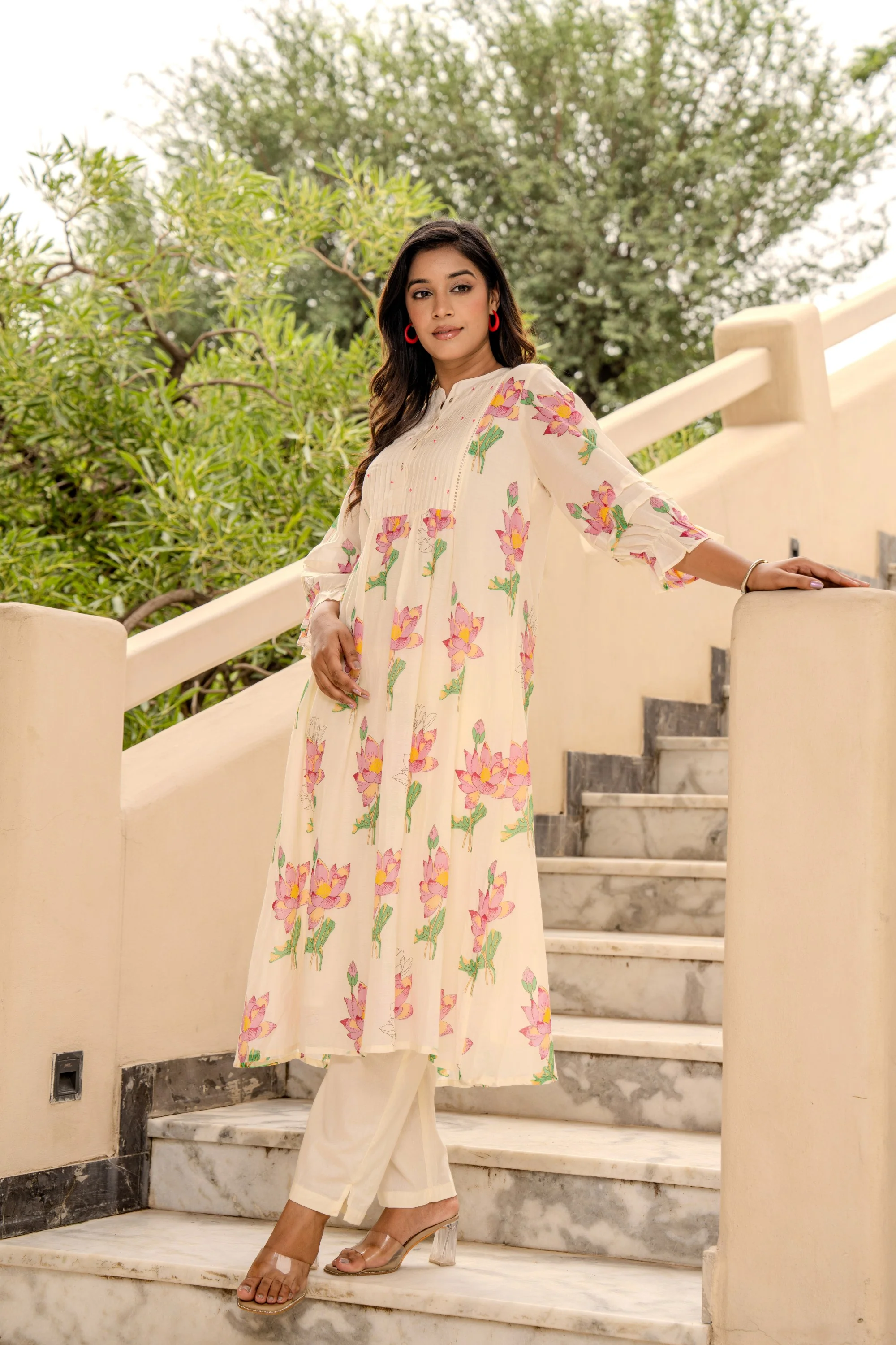Kabool Lotus kurta pant set - Image 5
