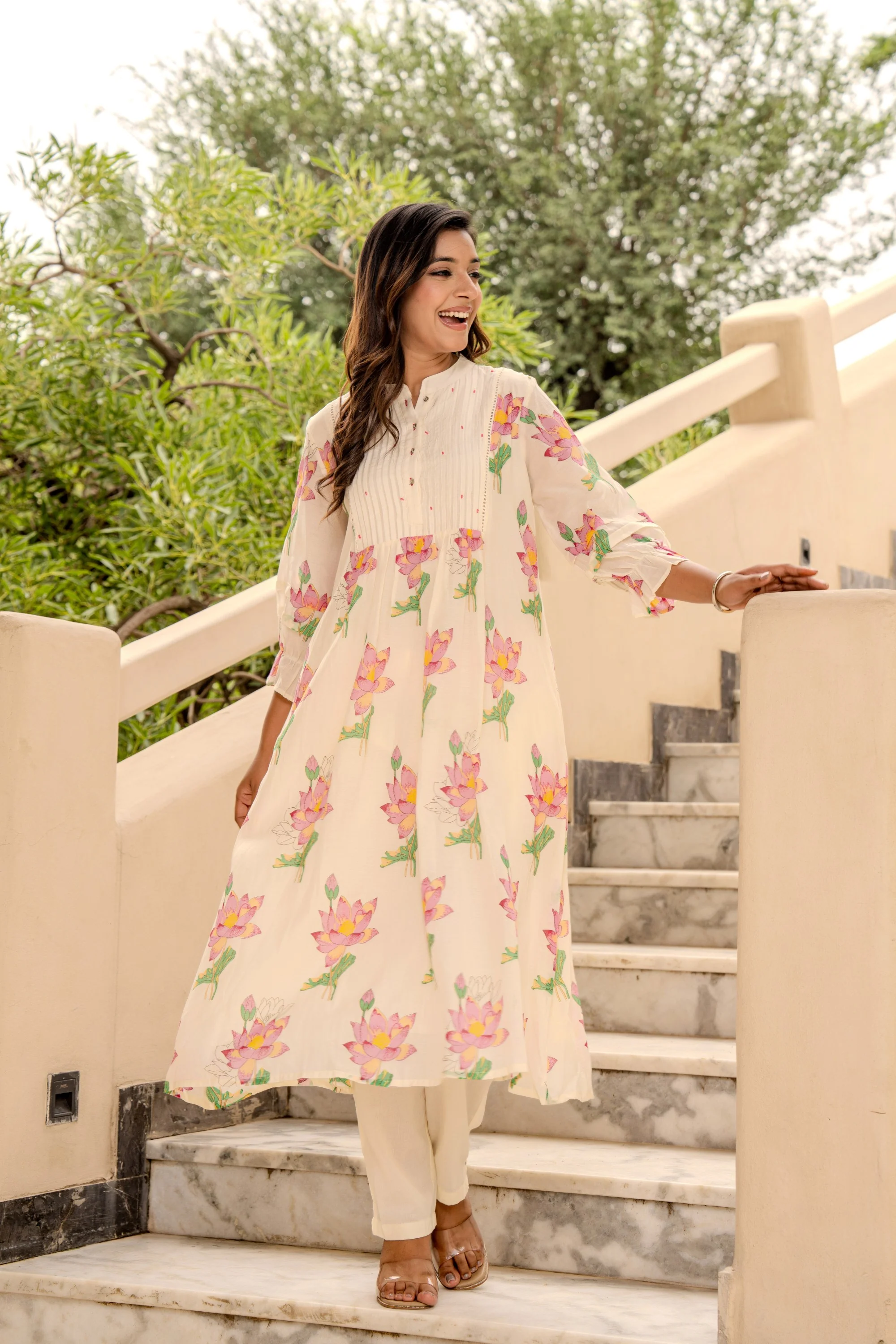 Kabool Lotus kurta pant set - Image 7