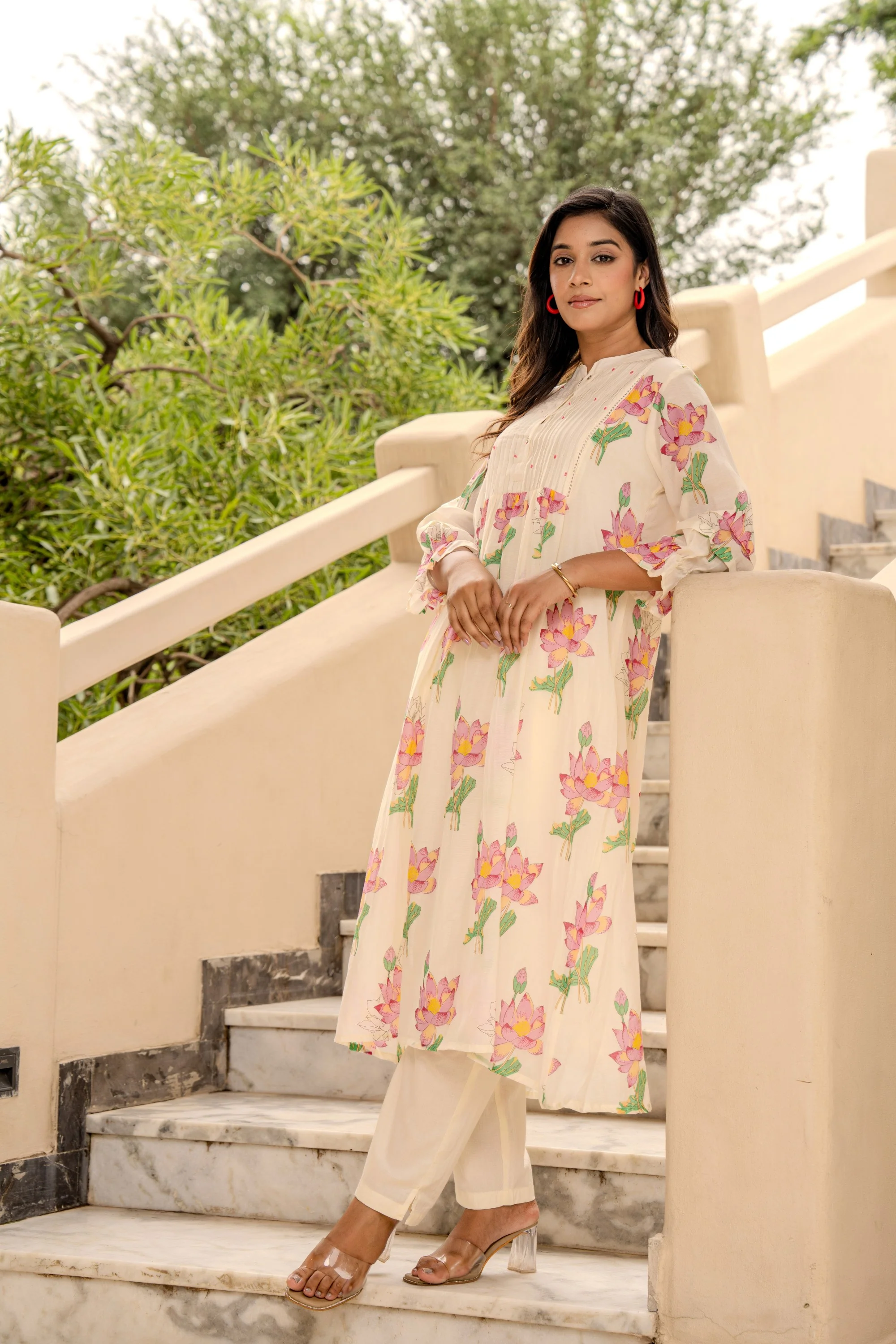 Kabool Lotus kurta pant set - Image 8