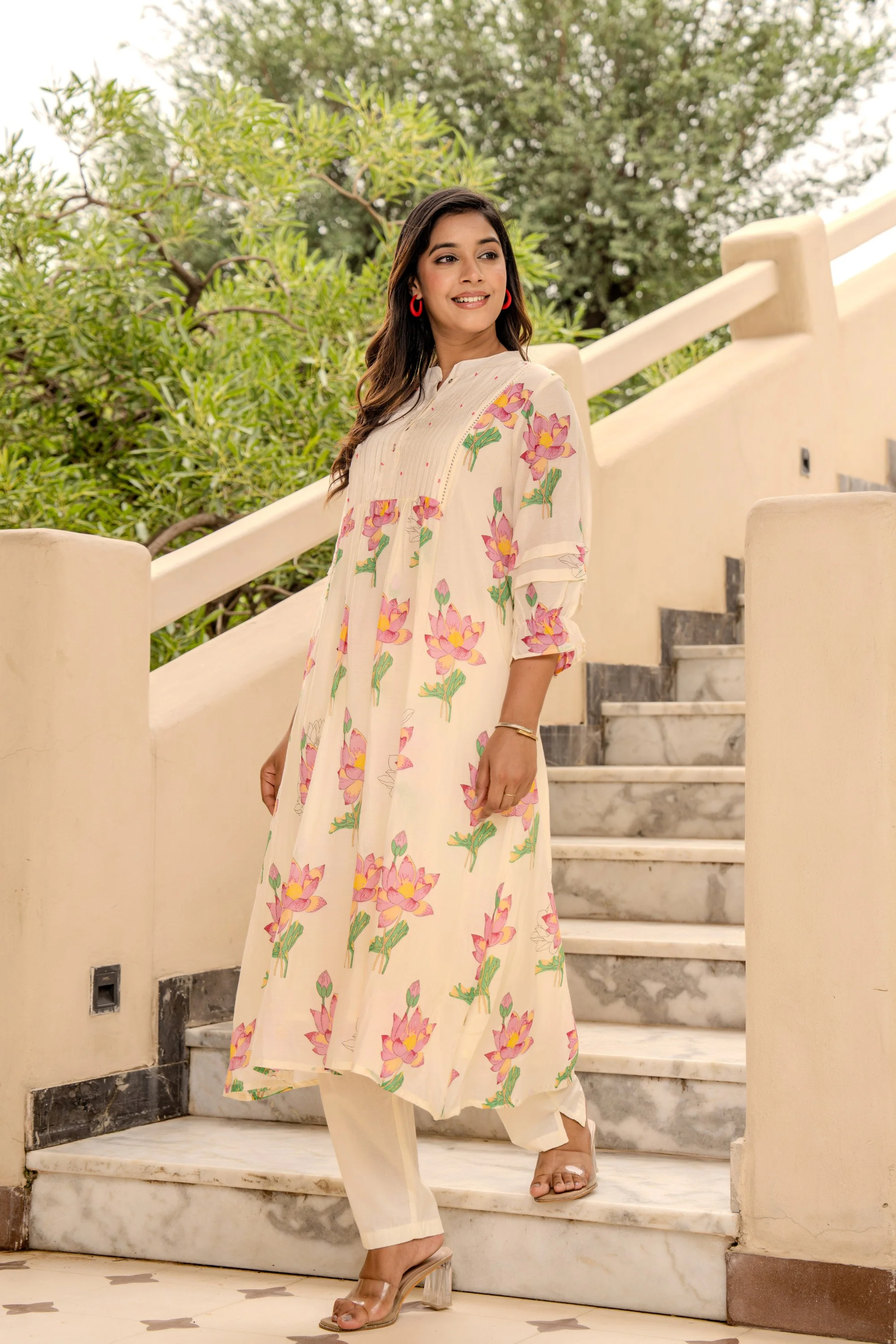 Kabool Lotus kurta pant set - Image 9