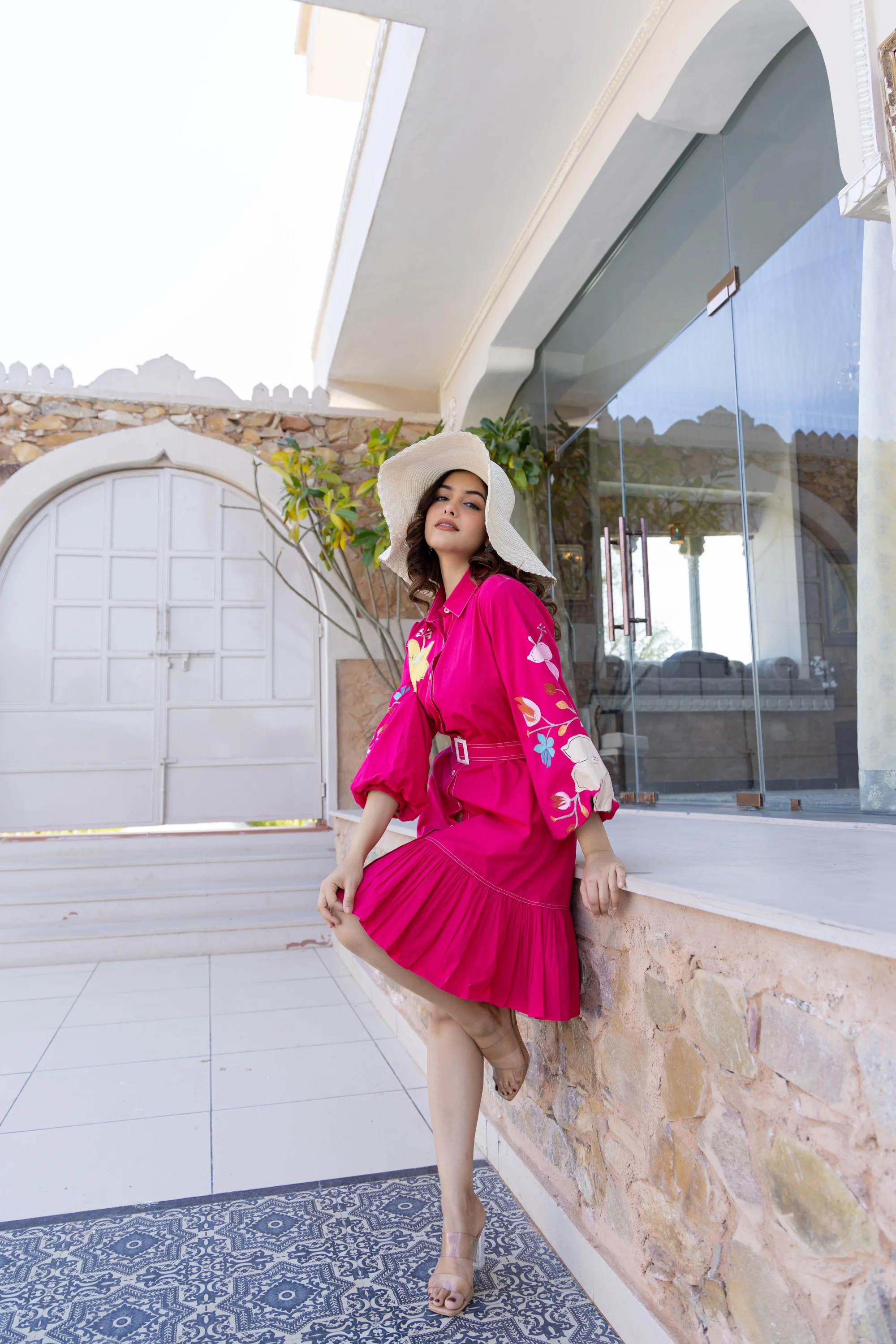 Tiara blossom embroidery cotton dress - Image 10