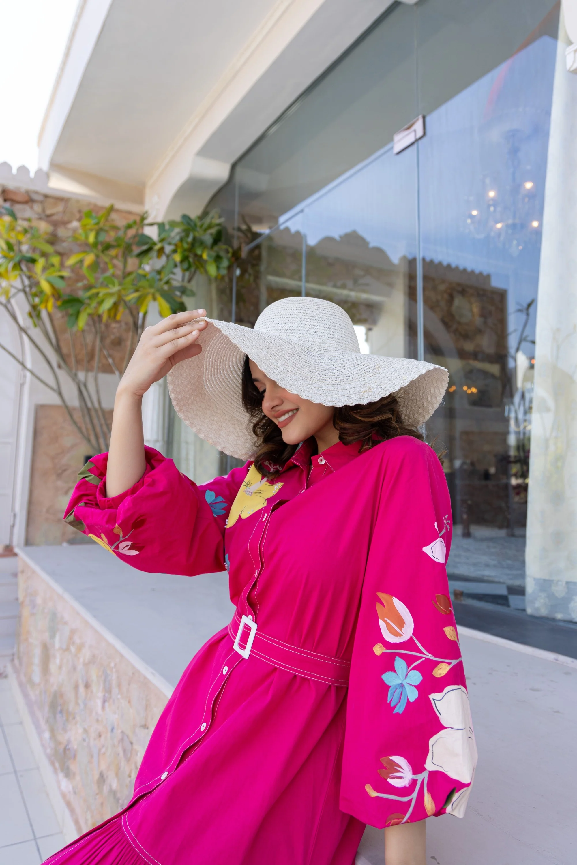 Tiara blossom embroidery cotton dress - Image 11
