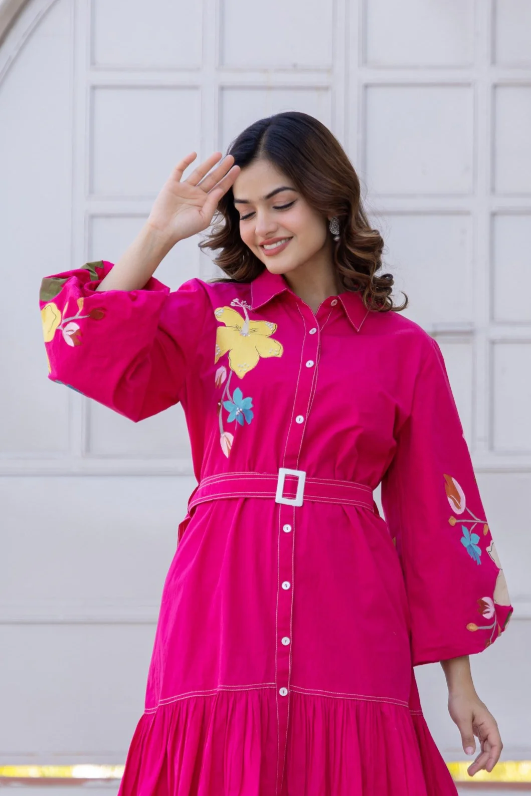 Tiara blossom embroidery cotton dress - Image 2