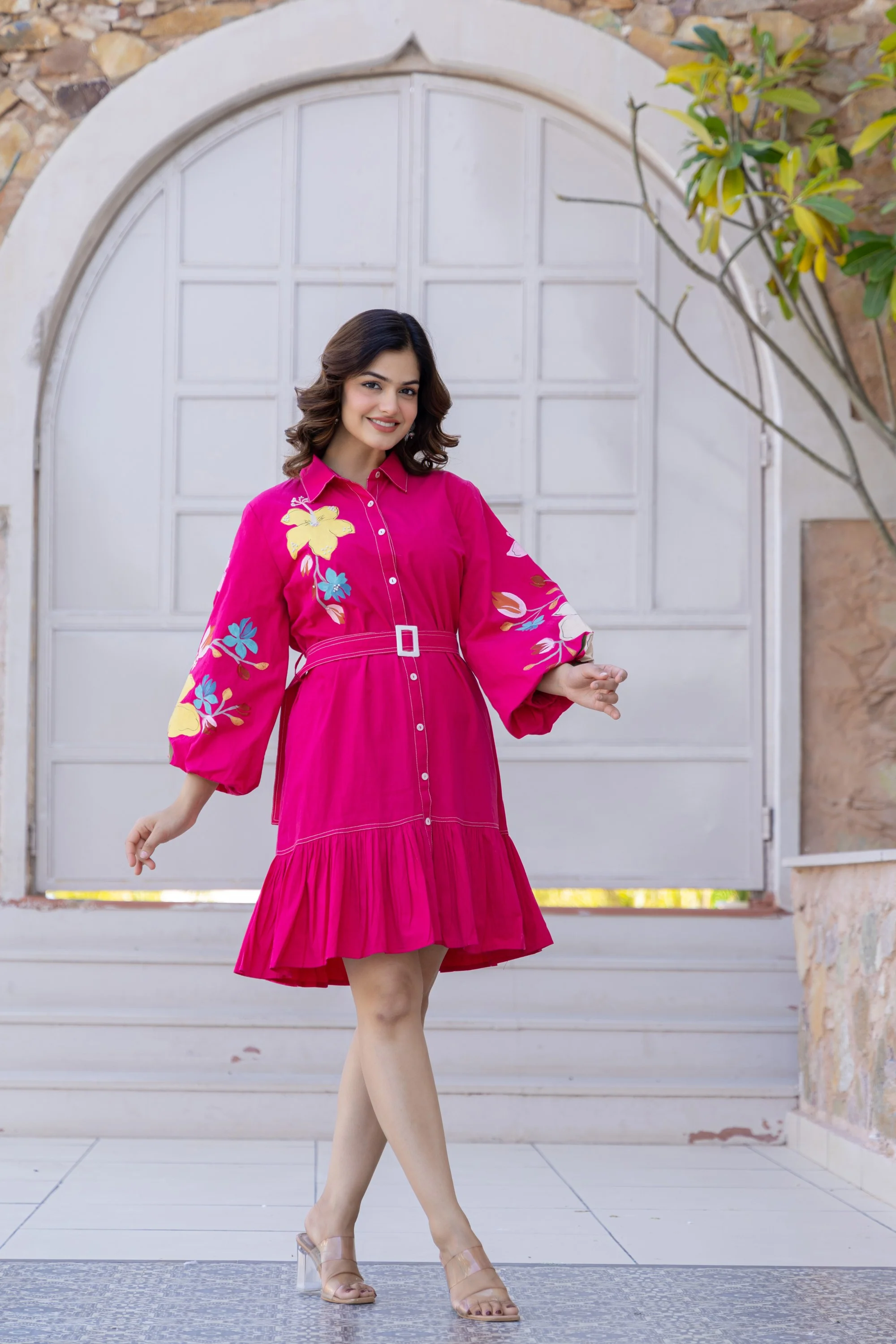 Tiara blossom embroidery cotton dress - Image 4