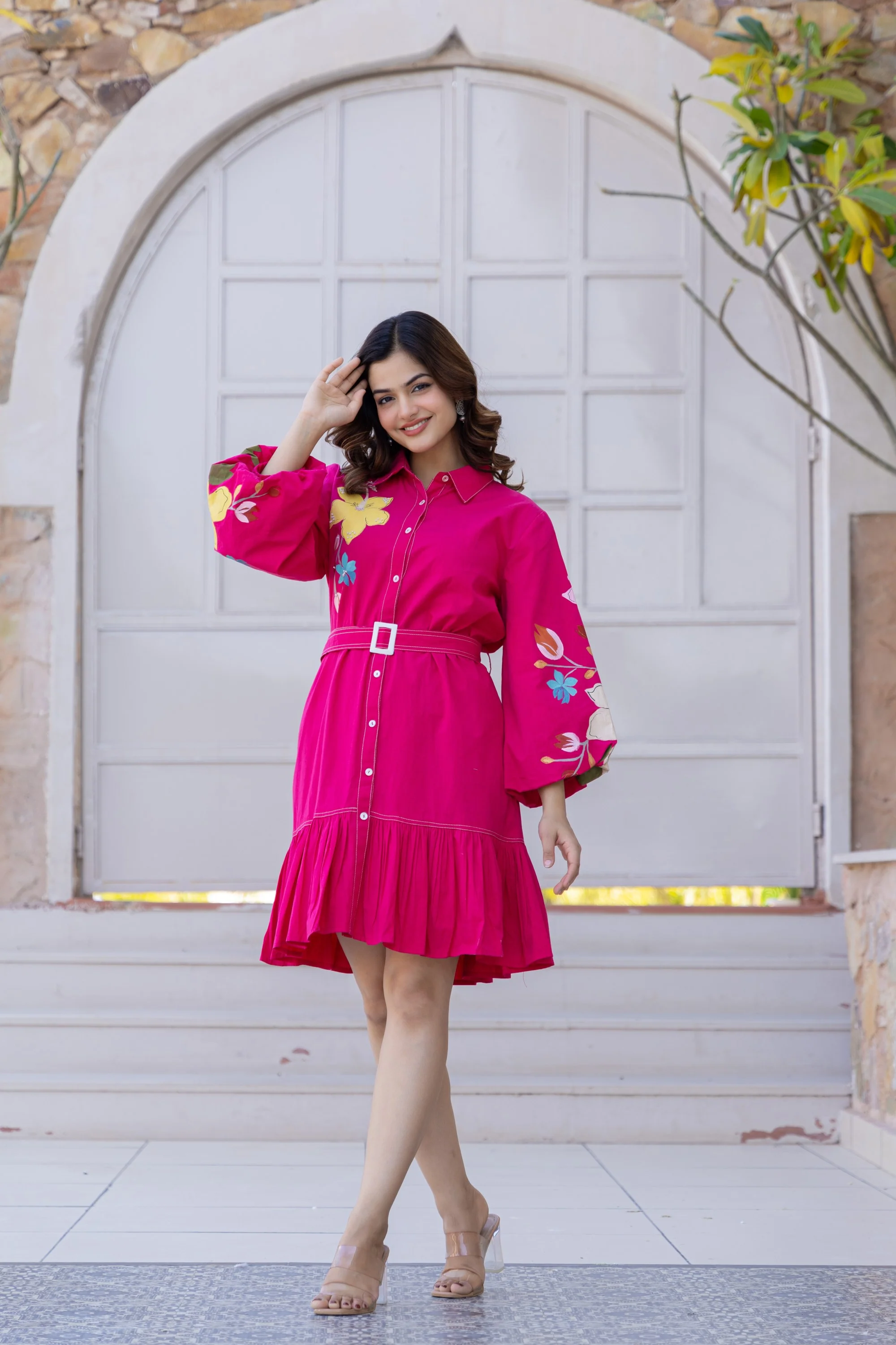 Tiara blossom embroidery cotton dress - Image 5