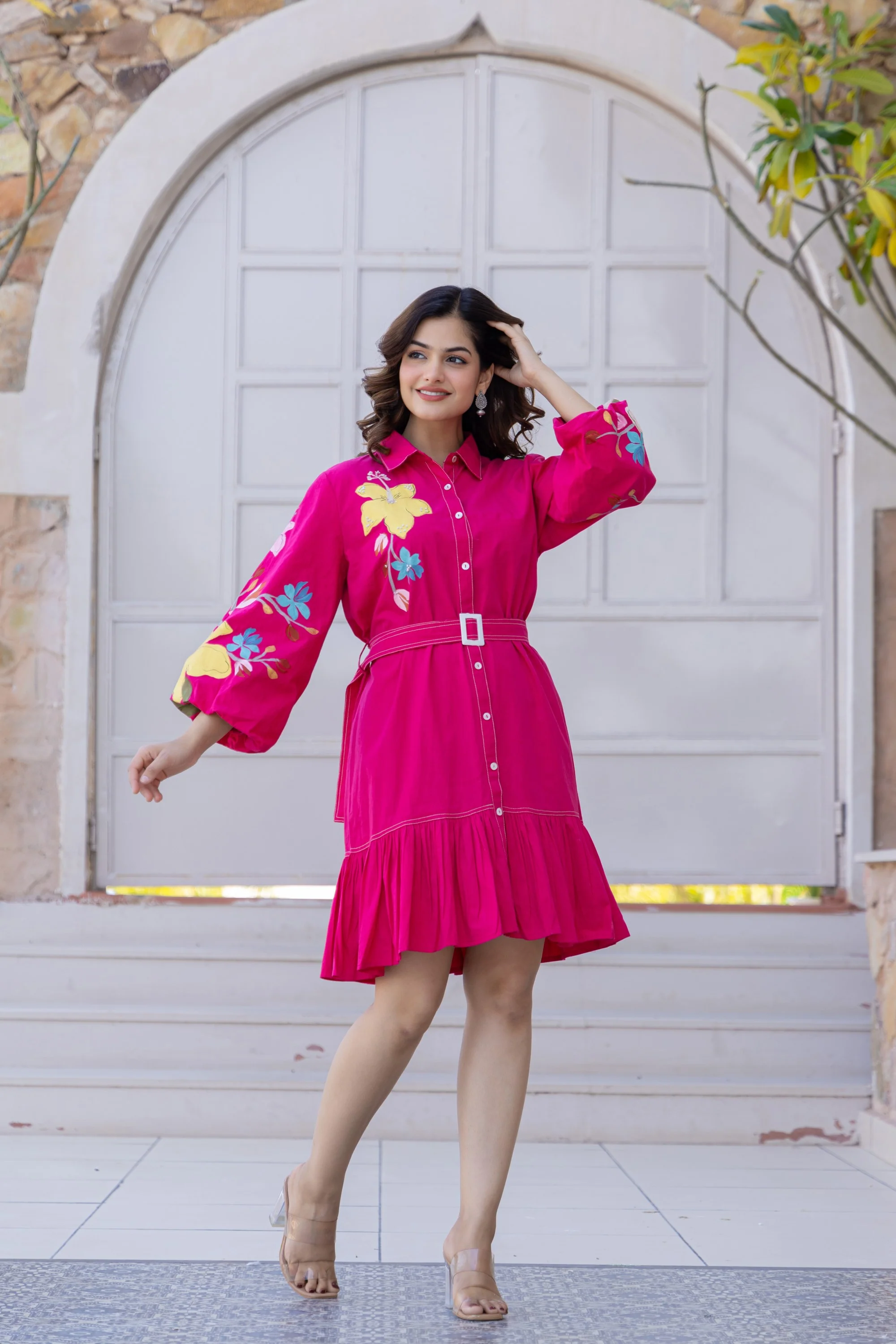 Tiara blossom embroidery cotton dress - Image 7