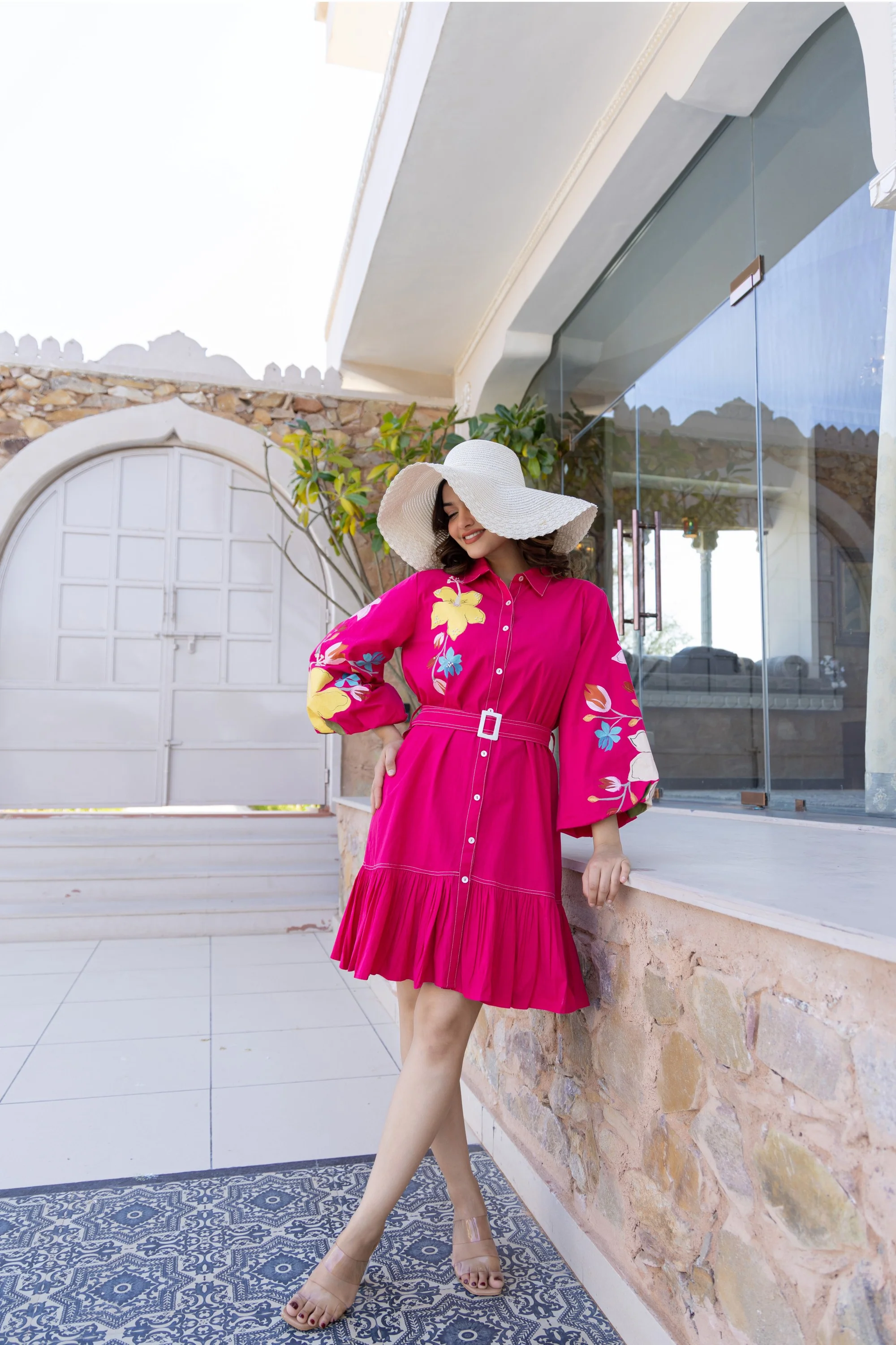 Tiara blossom embroidery cotton dress - Image 9