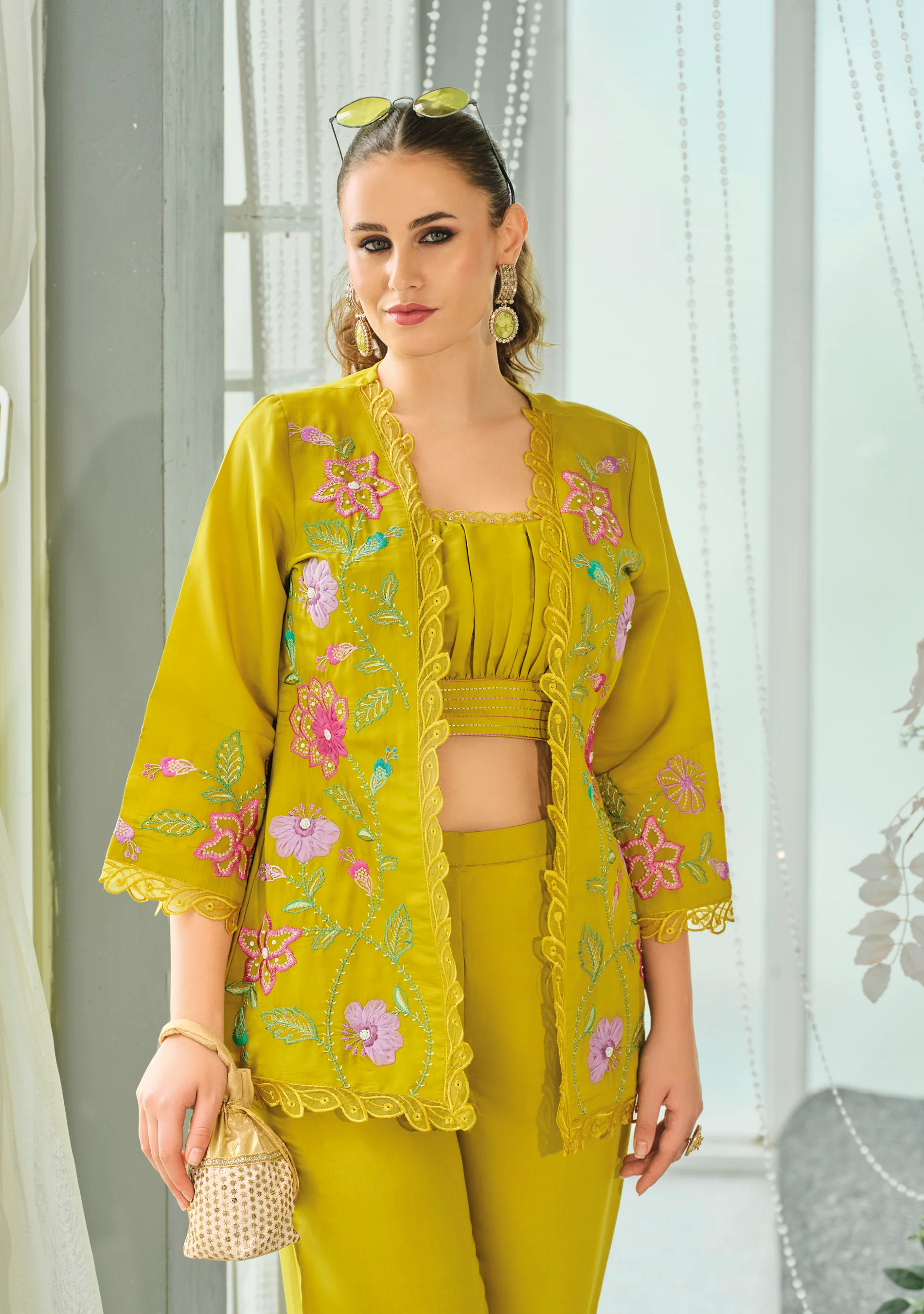 Aditri amber full work fusion wear co-ord set - Image 2
