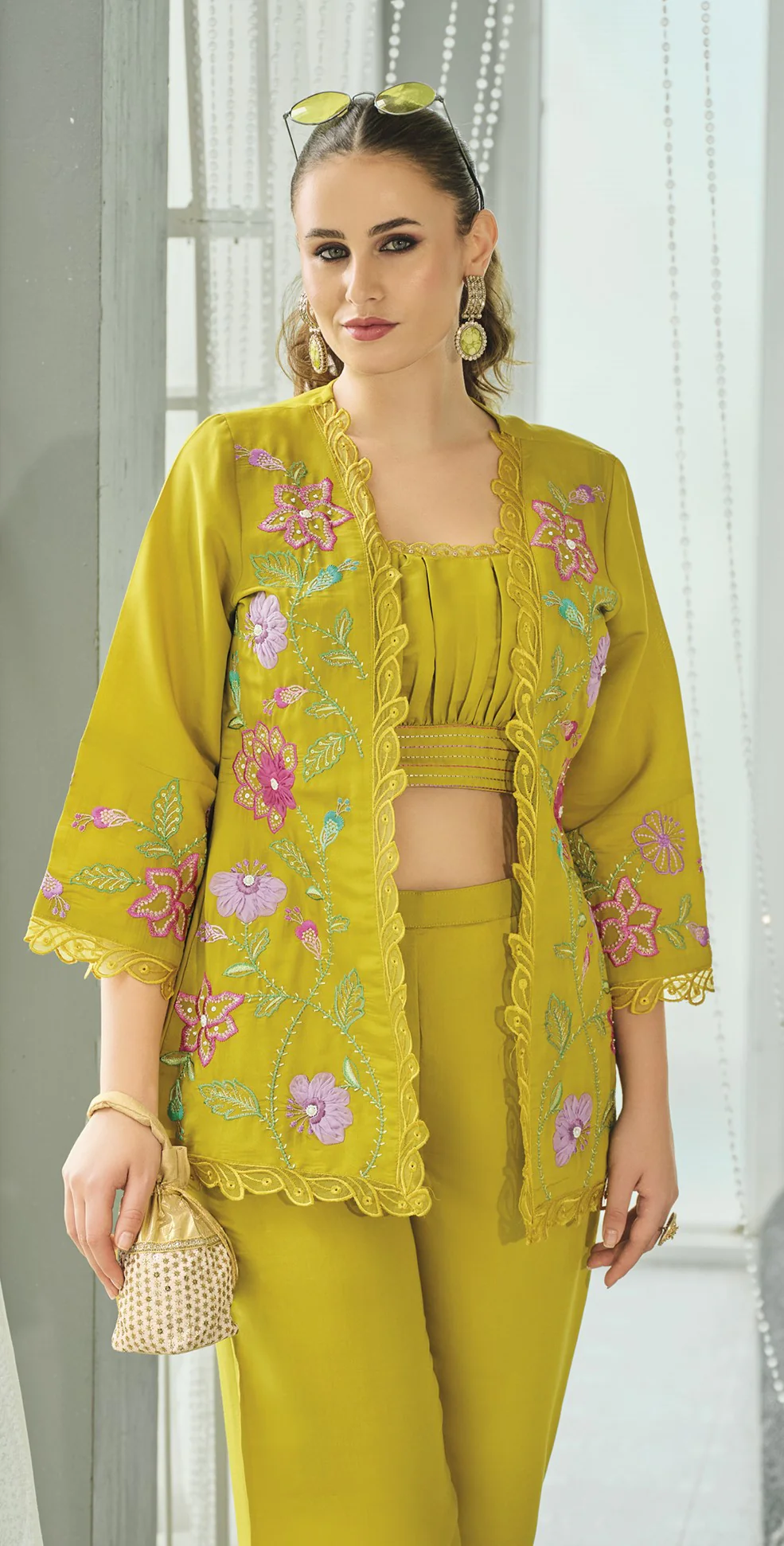 Aditri amber full work fusion wear co-ord set - Image 3