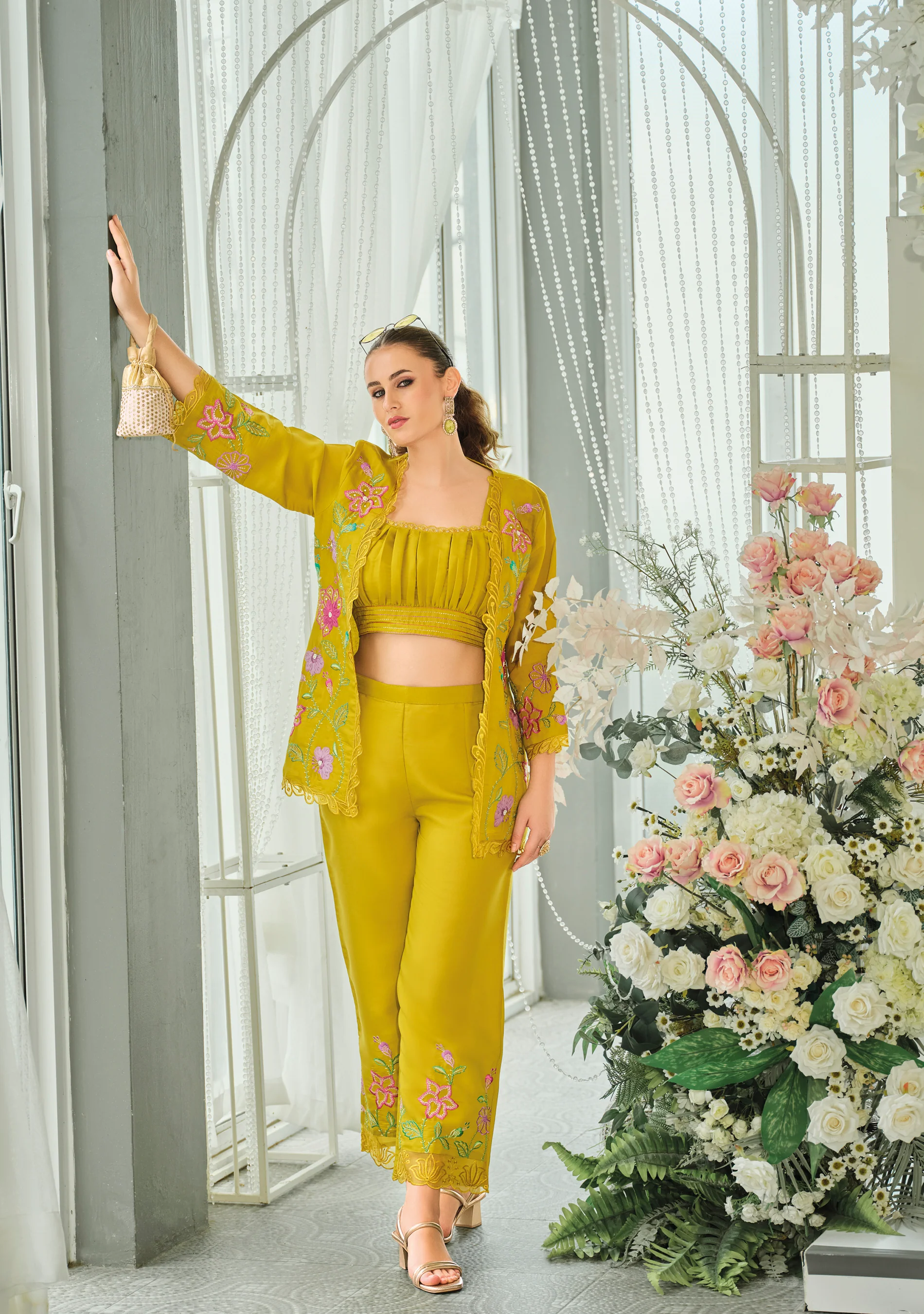 Aditri amber full work fusion wear co-ord set - Image 5