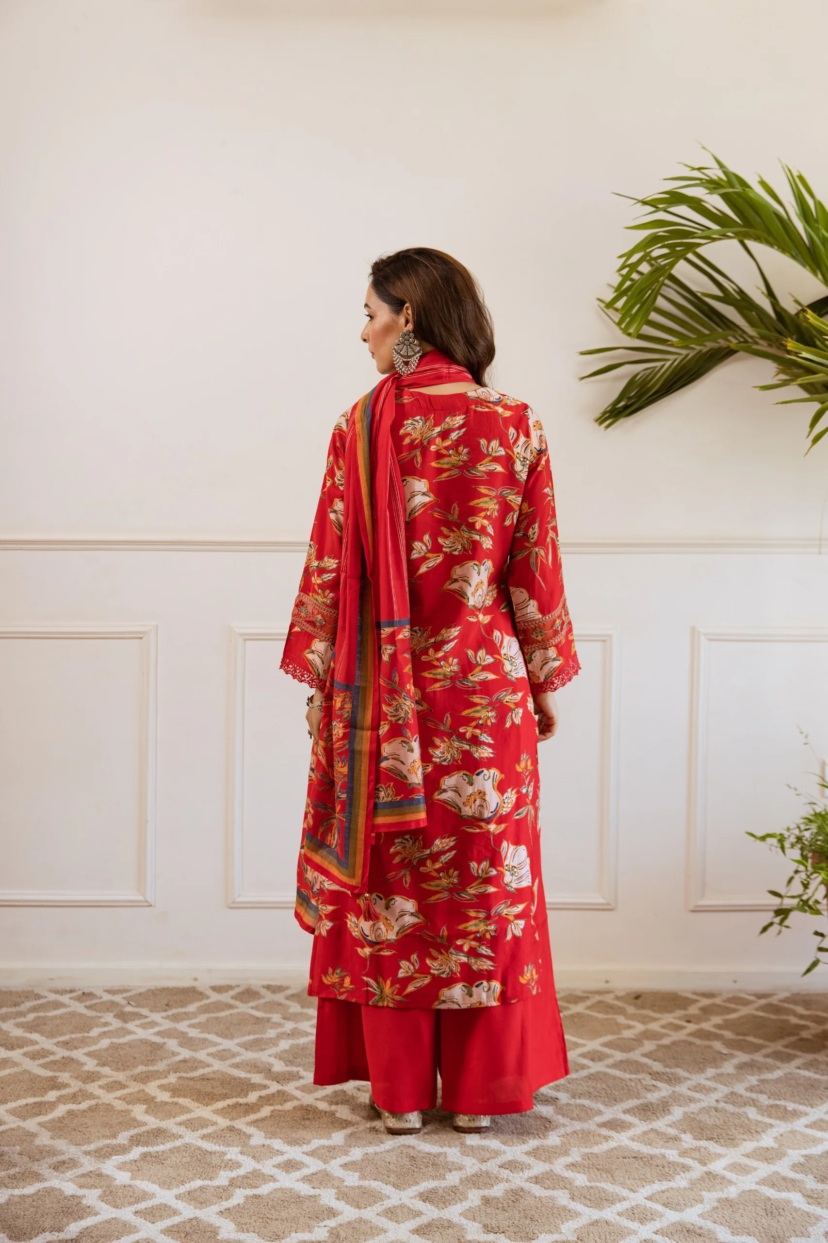 Kabool zarqa work suit set - Image 3