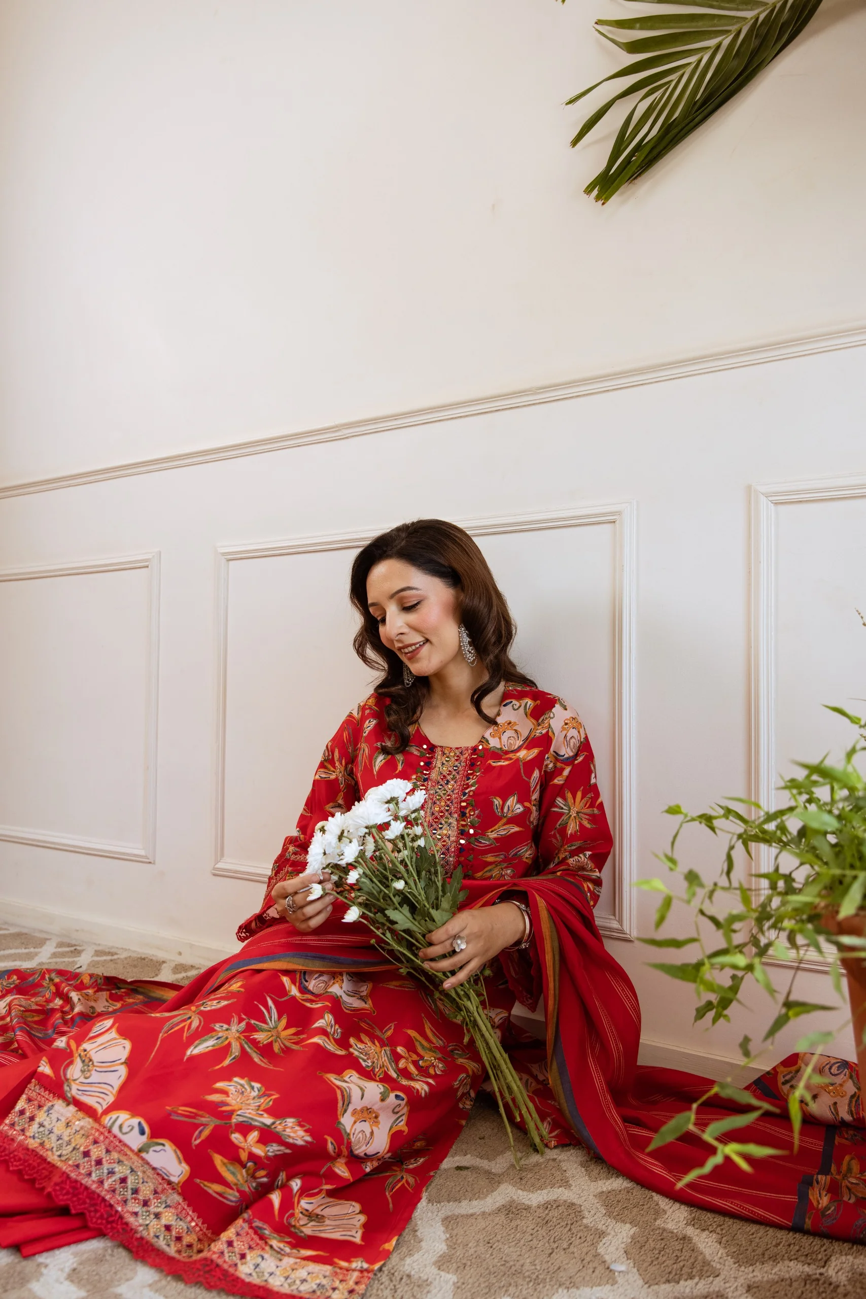Kabool zarqa work suit set - Image 5