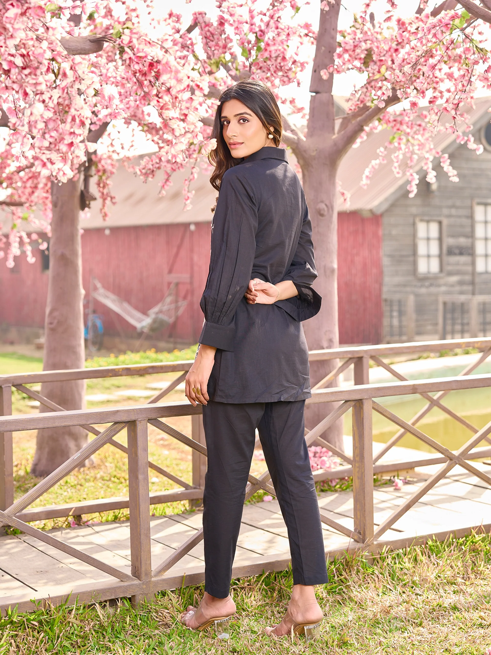 Iyana Onyx Cotton Embroidery Co-ord Set - Image 3