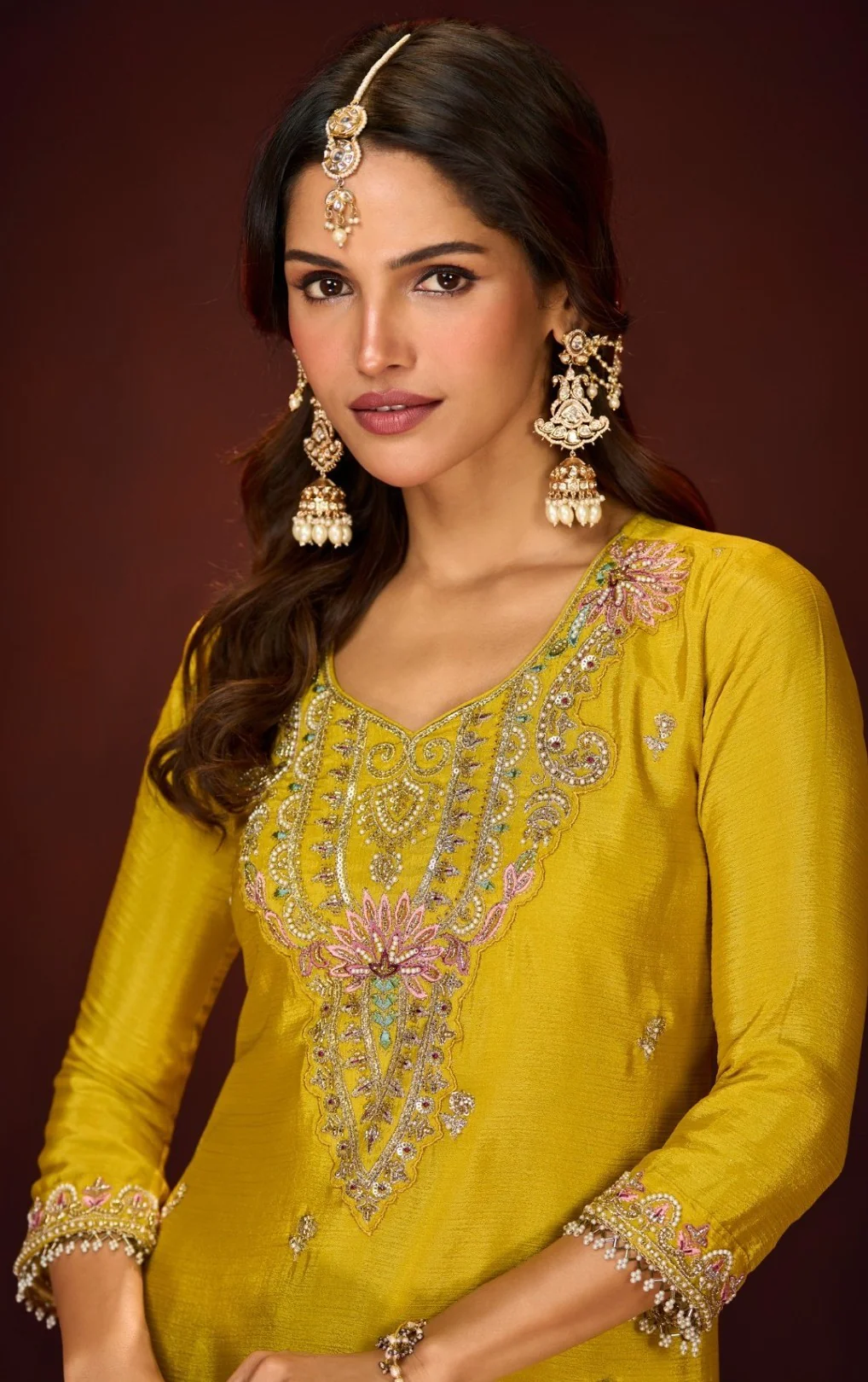 Haniya Amber Full Work Suit Set - Image 2