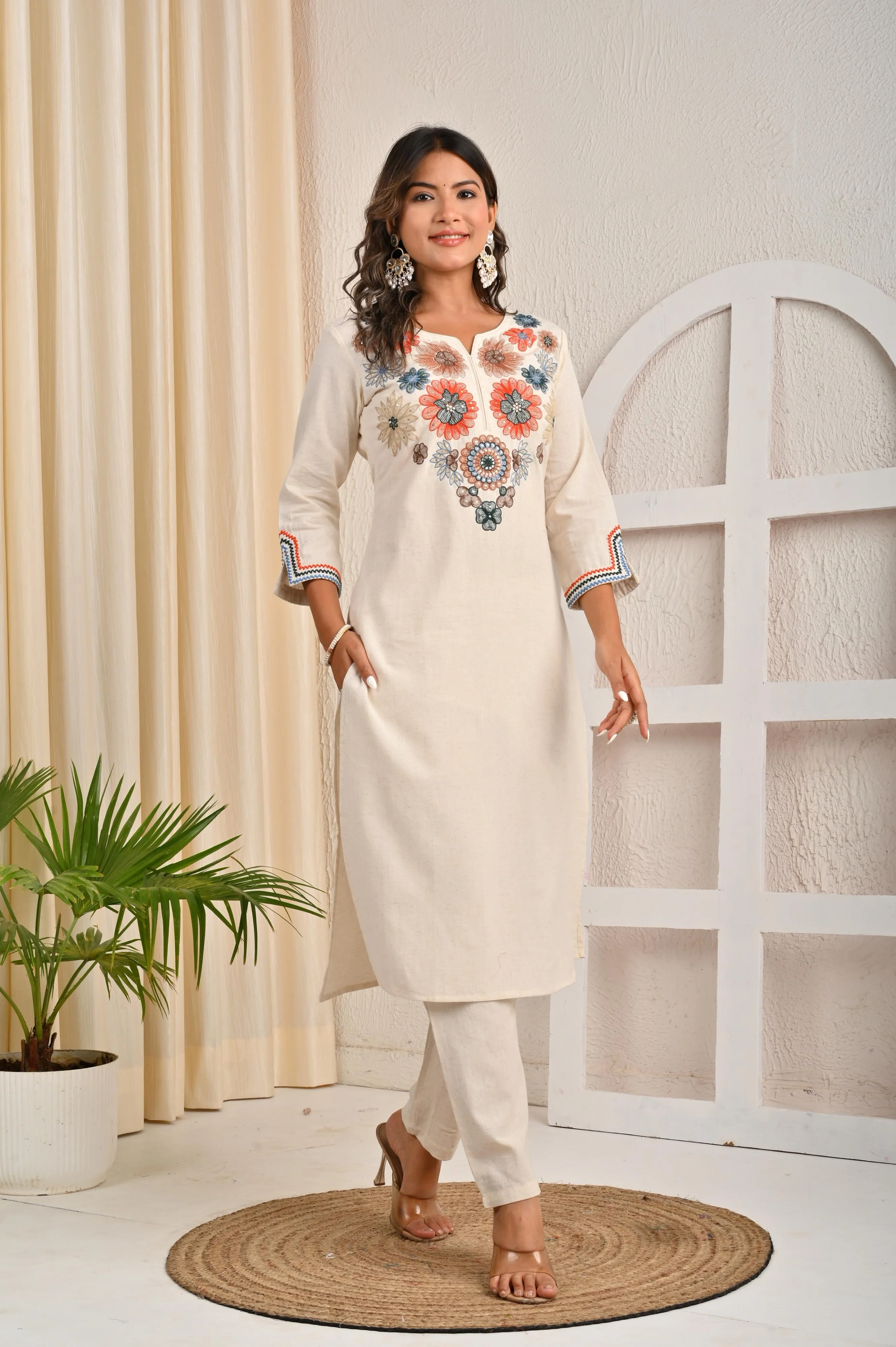 Rajhans RyanPearl Cotton Kurta Pant Set - Image 3