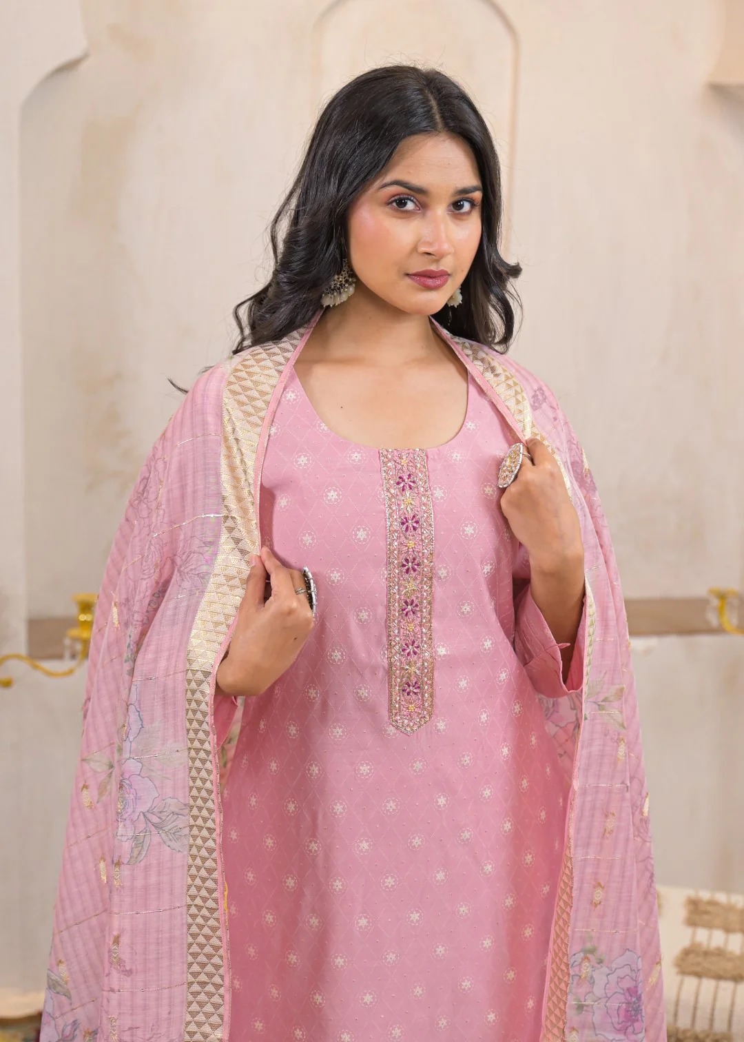 Shanti Blush Work Suit Set - Image 2