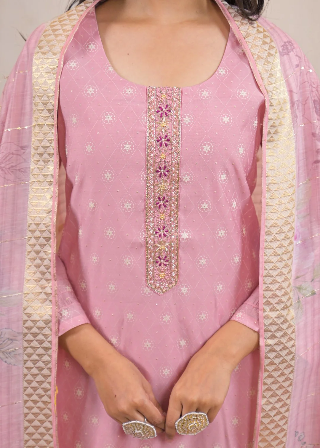 Shanti Blush Work Suit Set - Image 4