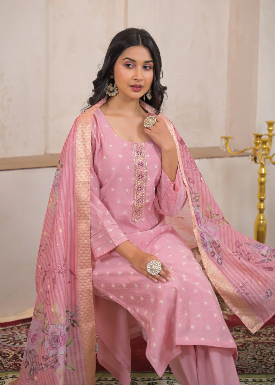Shanti Blush Work Suit Set - Image 5