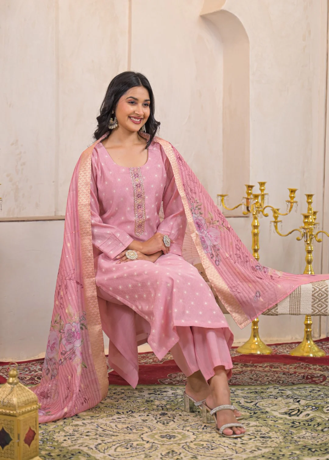 Shanti Blush Work Suit Set - Image 6
