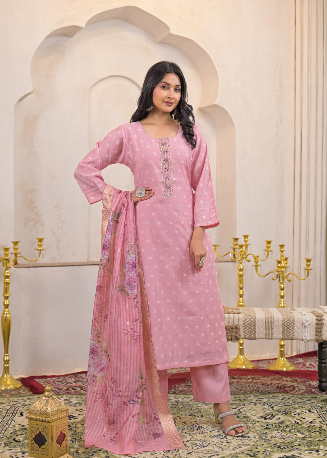 Shanti Blush Work Suit Set - Image 7