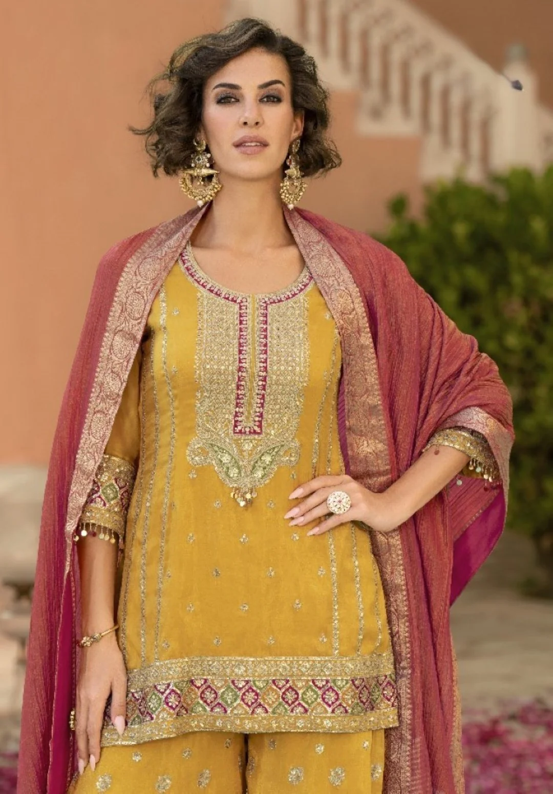Sarovar amber full work suit set - Image 2