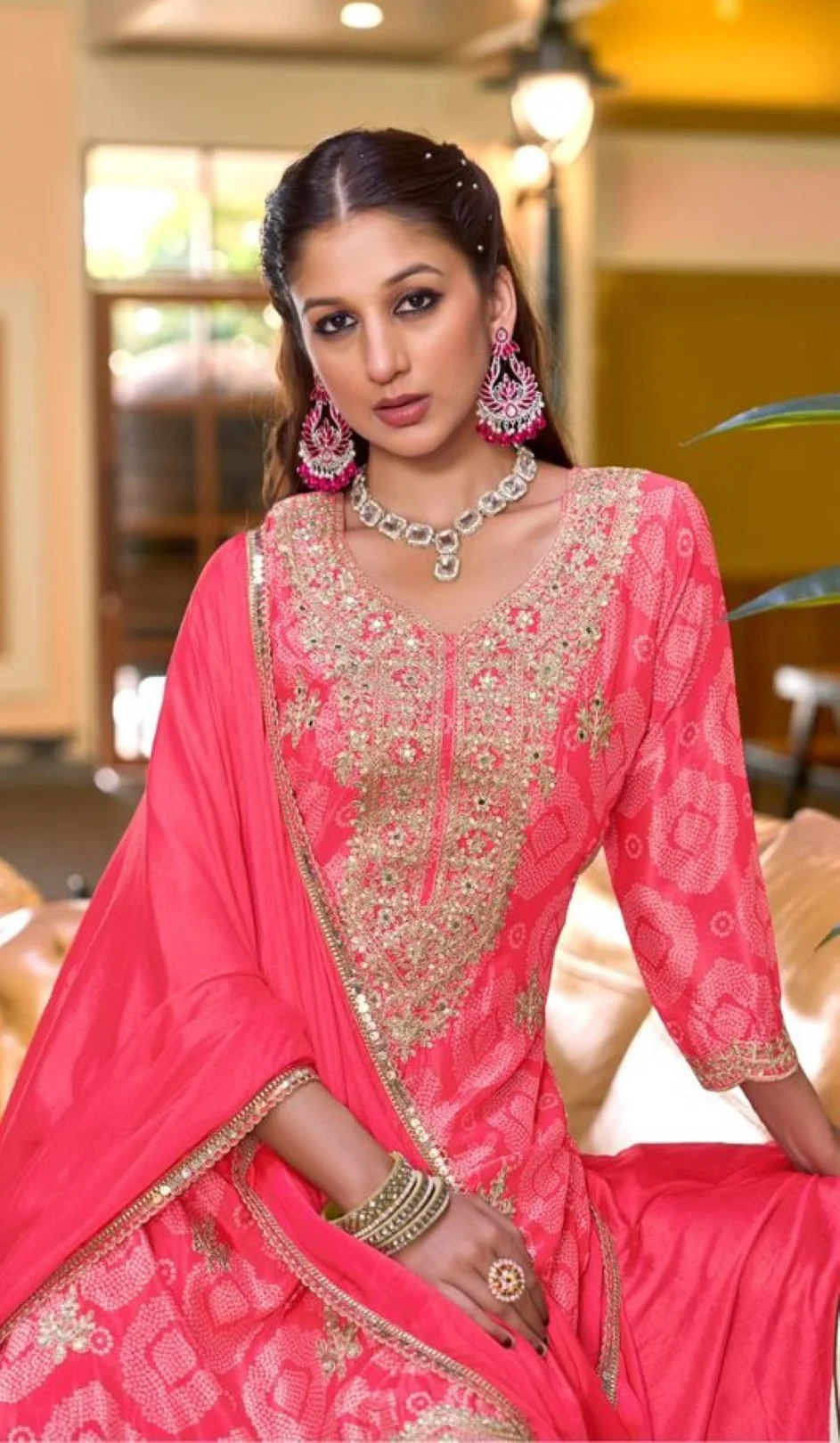 Pailan rose Full Work suit Set - Image 3